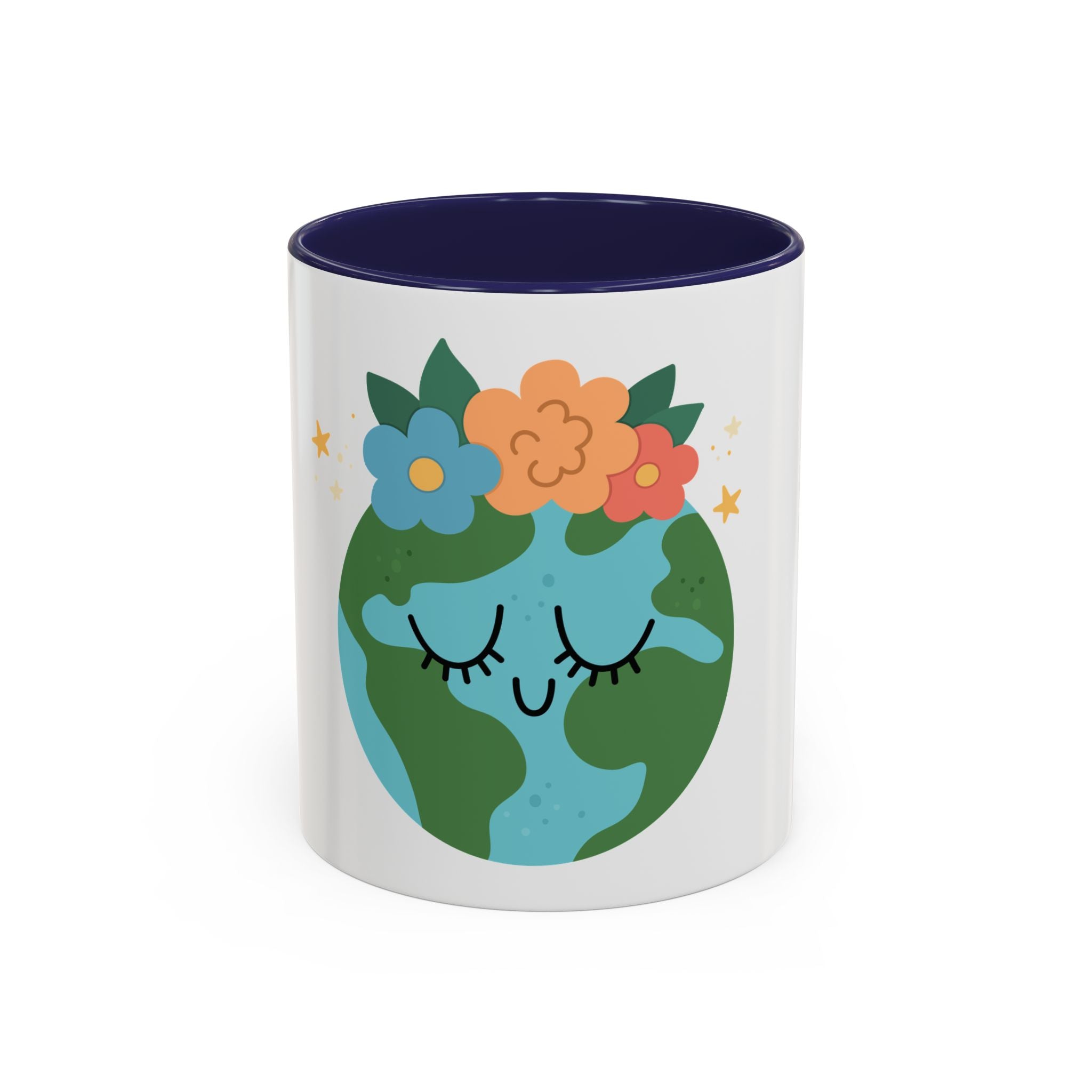 Smiling Mother Earth Accent Coffee Mug