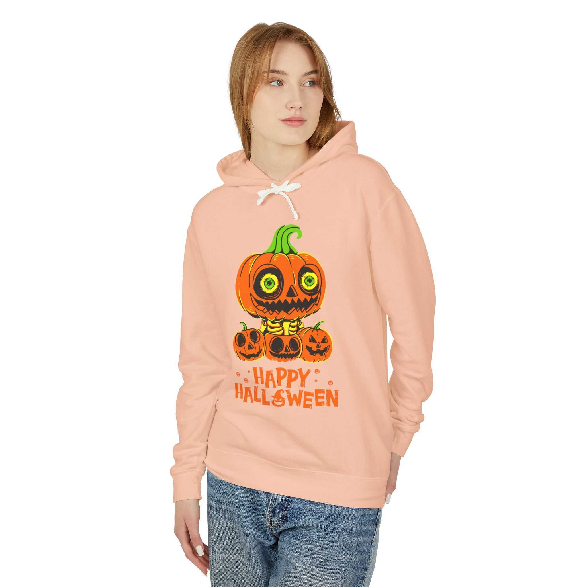 Scary Jack-O'-Lantern Halloween Pumpkin Hoodie