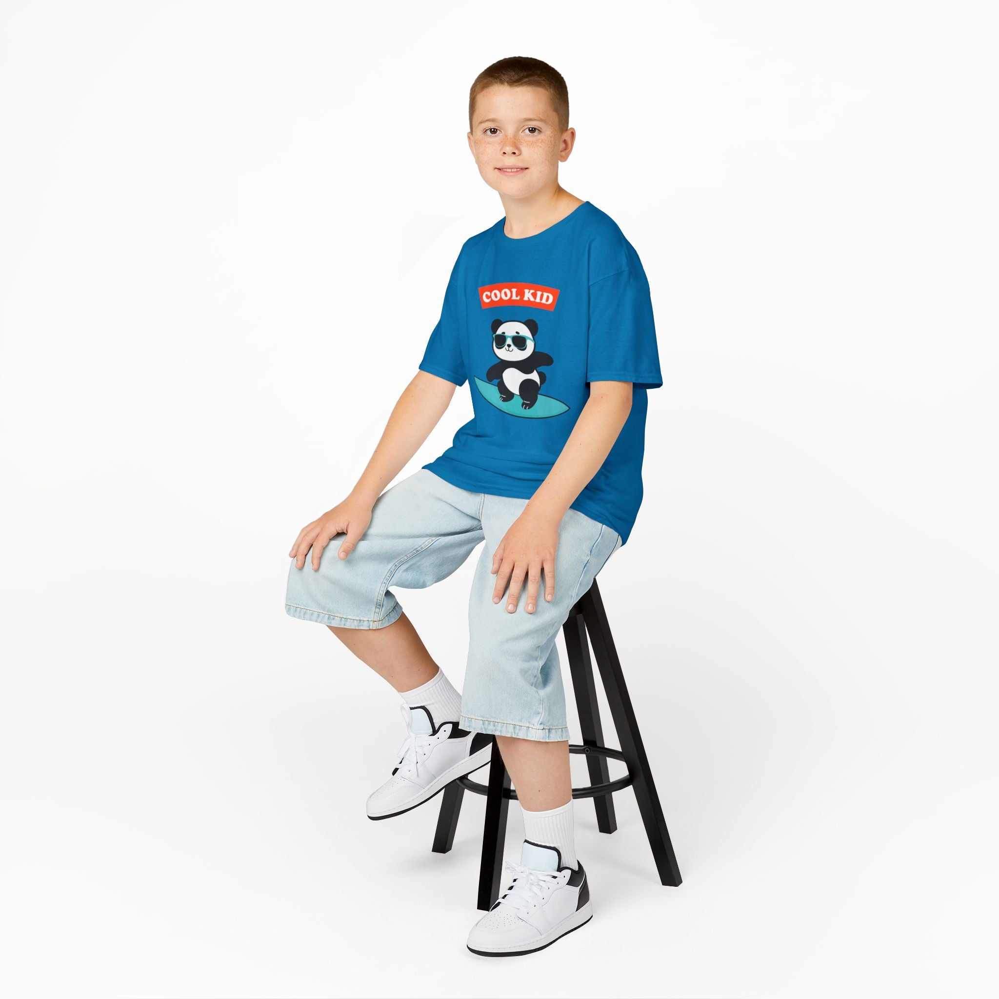 Cool Panda Kid Surfing T-Shirt