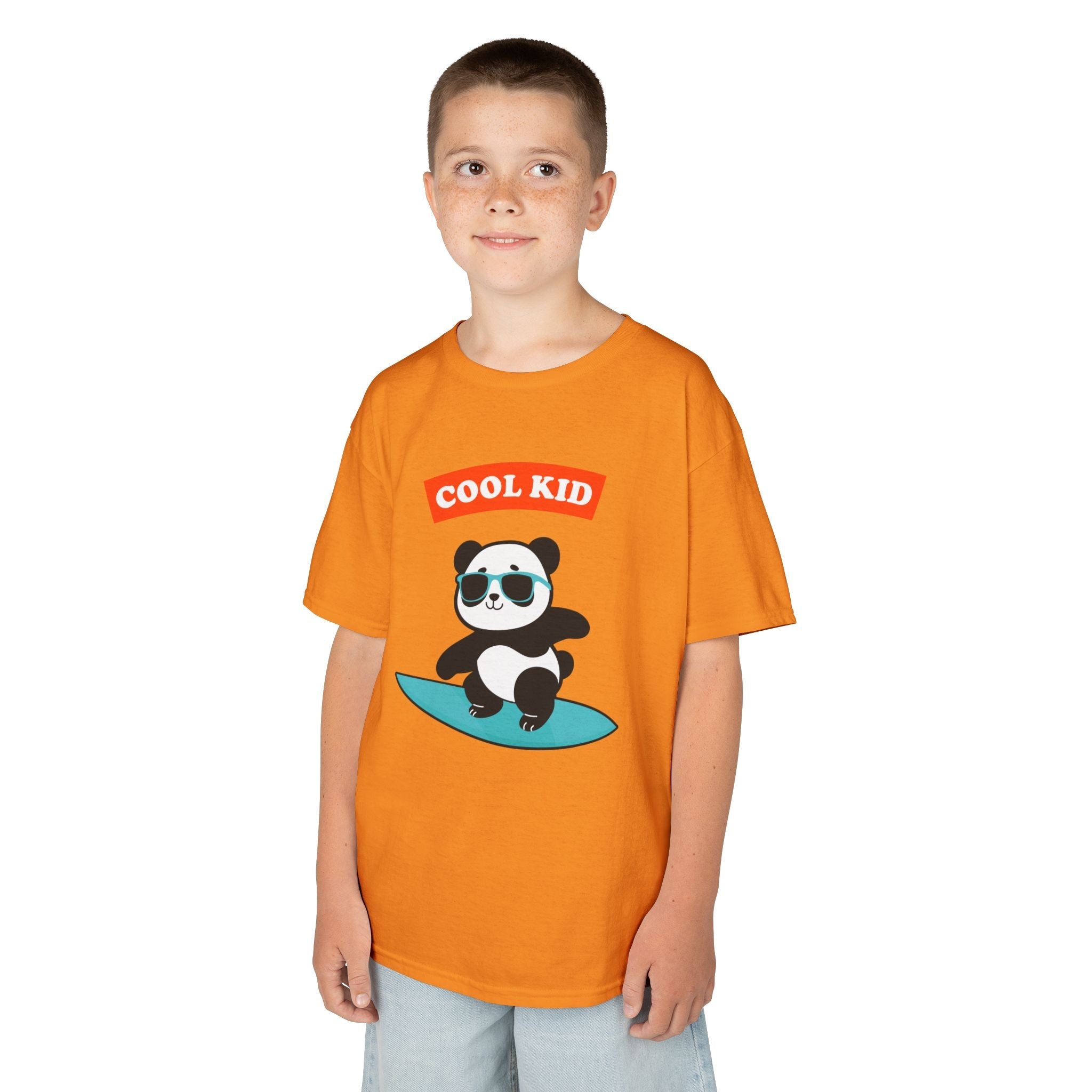 Cool Panda Kid Surfing T-Shirt
