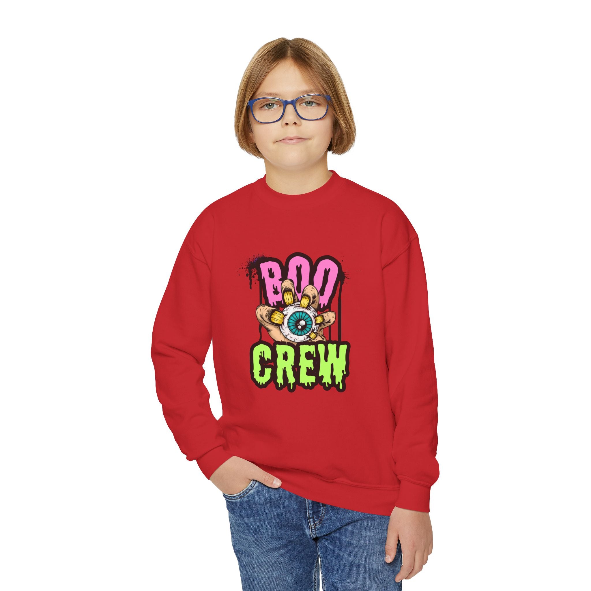 Boo Crew Youth Halloween Sweatshirt