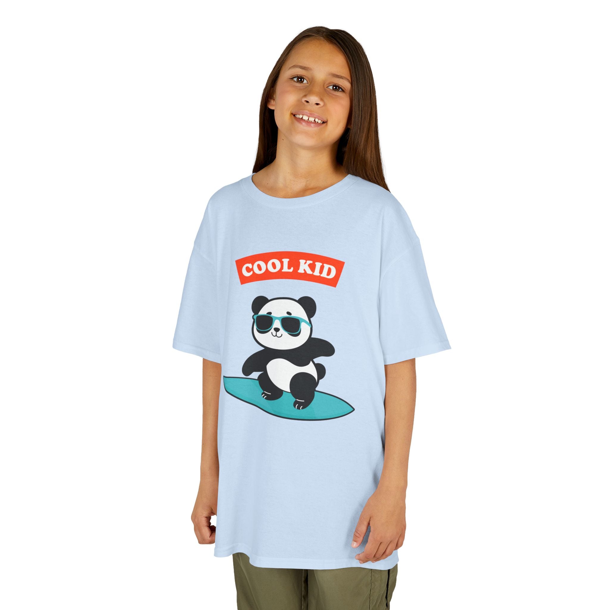 Cool Panda Kid Surfing T-Shirt