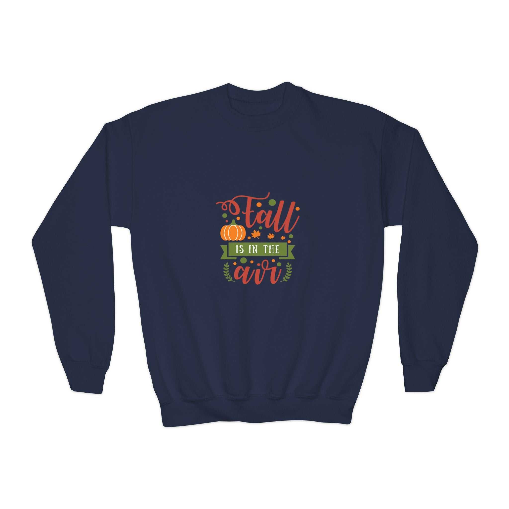 Festive Fall Pumpkin Youth Crewneck Sweatshirt