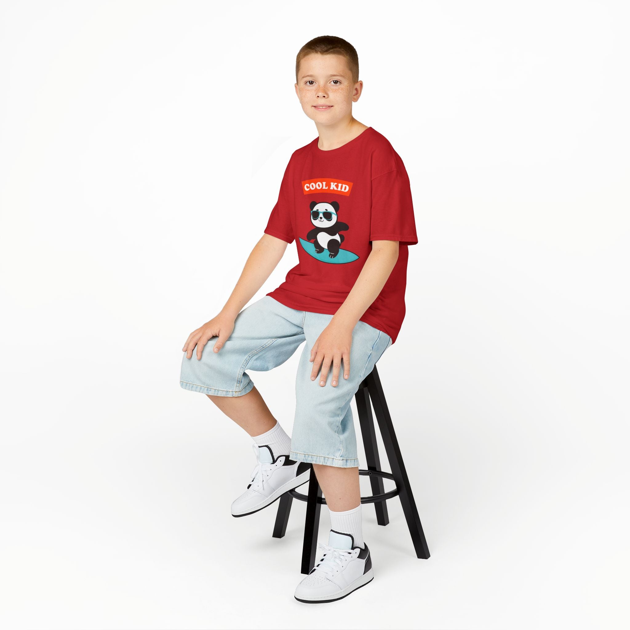 Cool Panda Kid Surfing T-Shirt