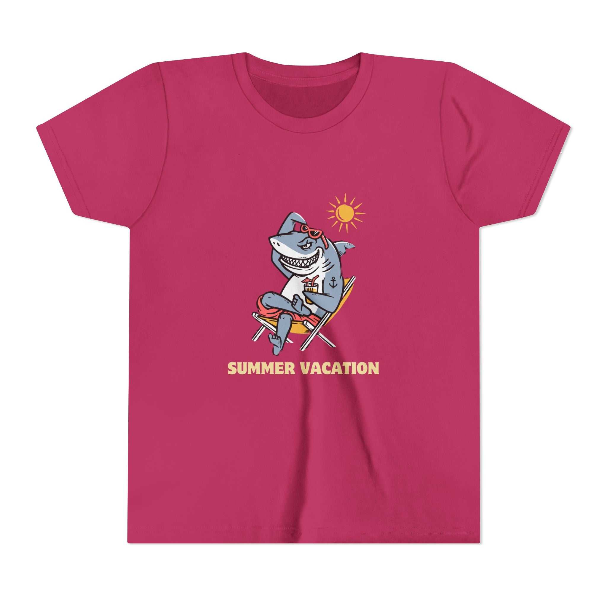 Summer Vacation Shark Youth Tee – Fun Kids Beach Shirt