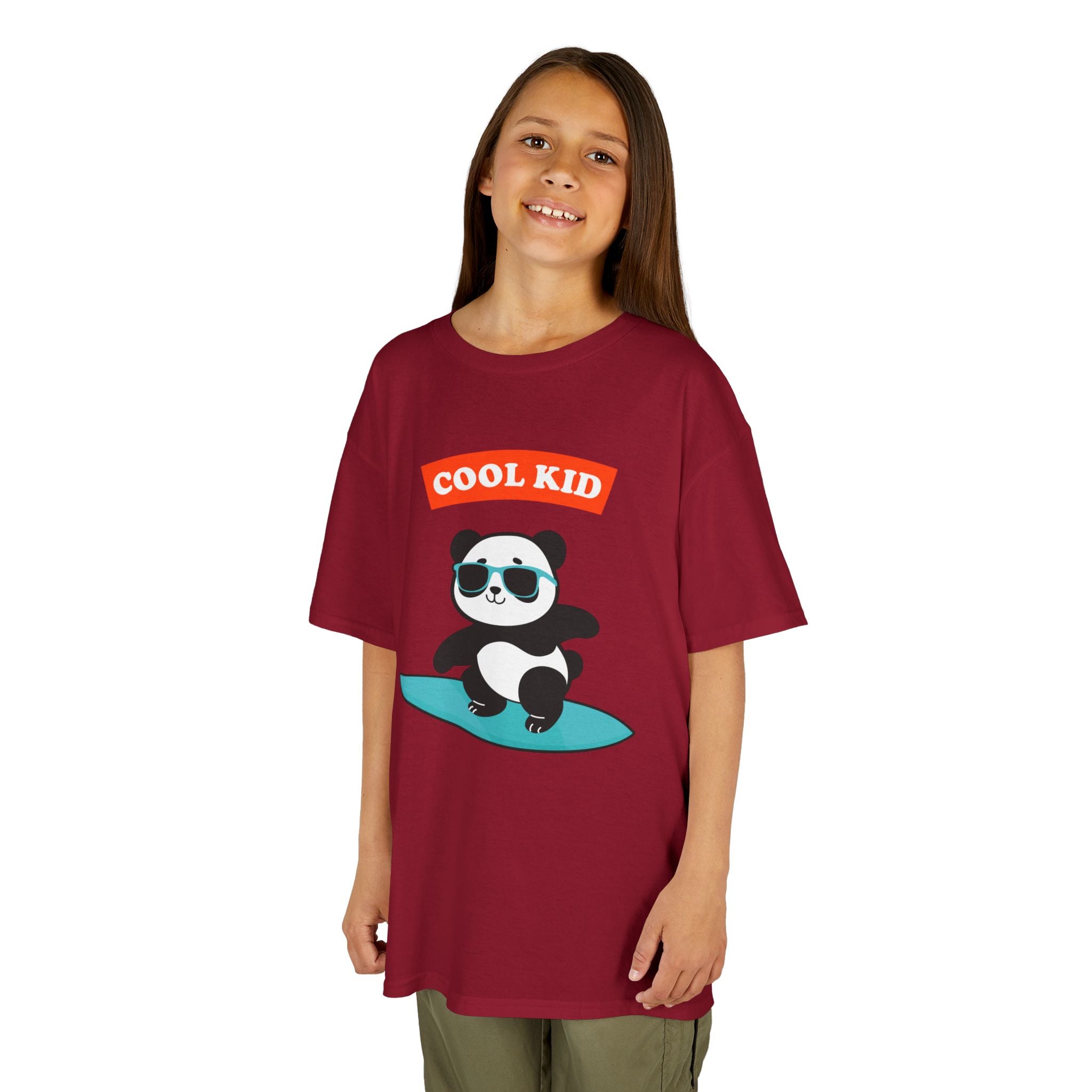 Cool Panda Kid Surfing T-Shirt