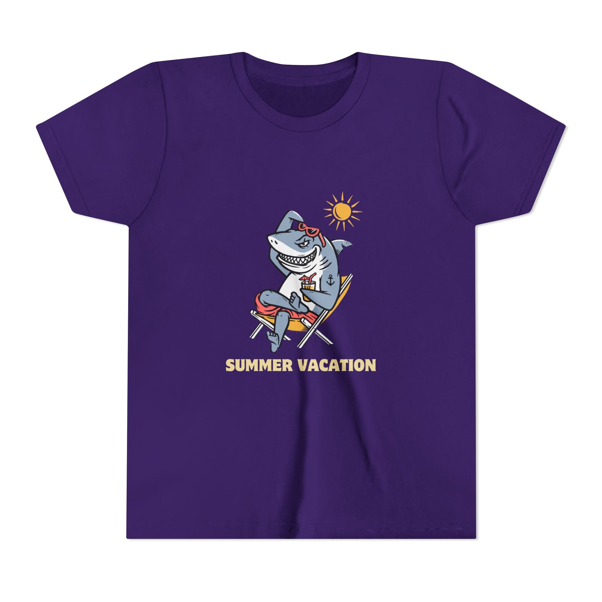 Summer Vacation Shark Youth Tee – Fun Kids Beach Shirt
