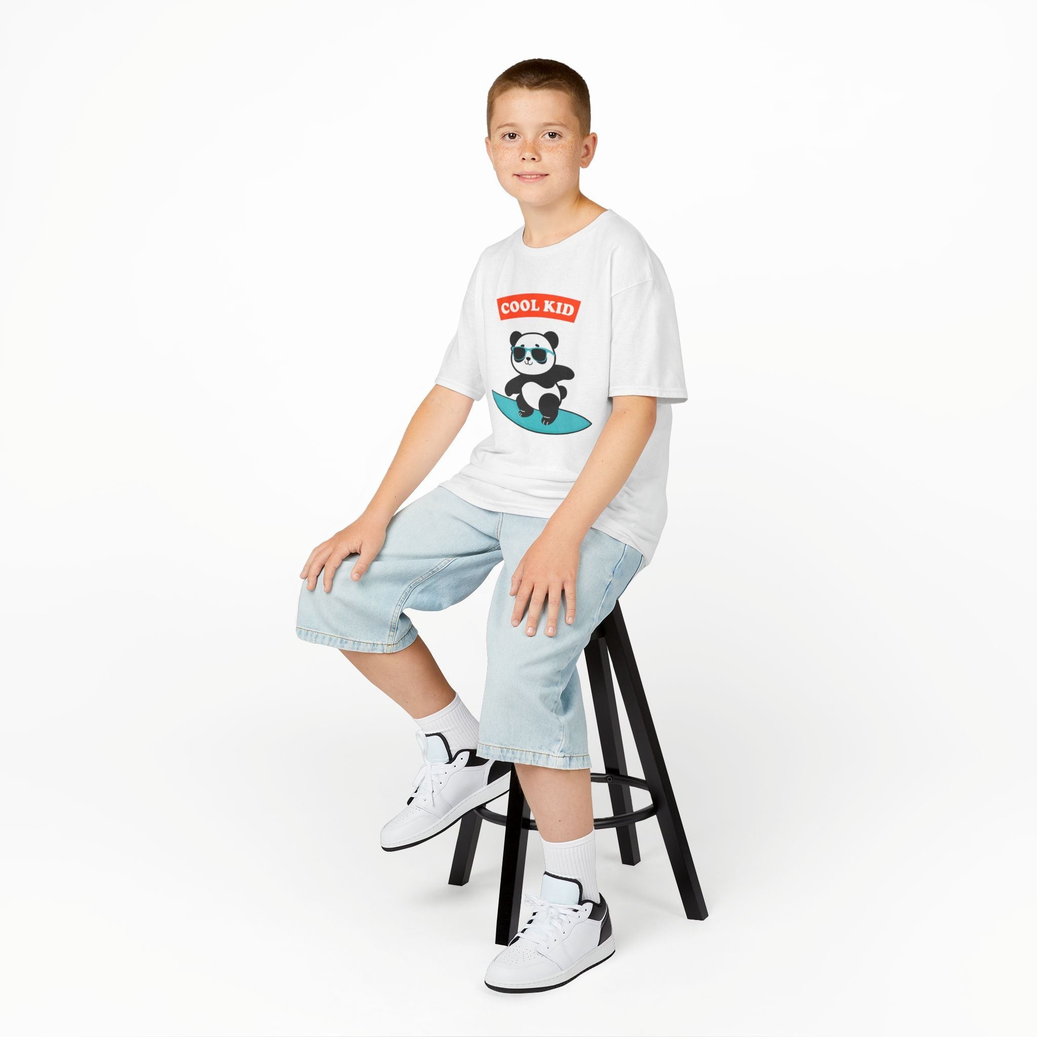 Cool Panda Kid Surfing T-Shirt