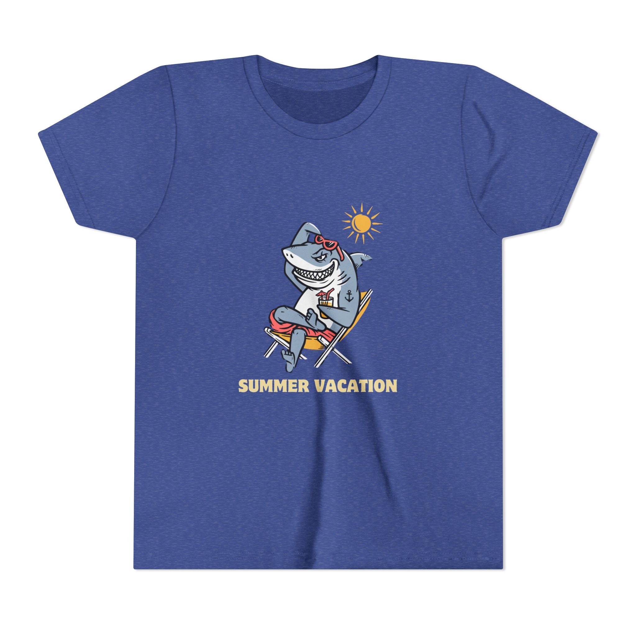 Summer Vacation Shark Youth Tee – Fun Kids Beach Shirt