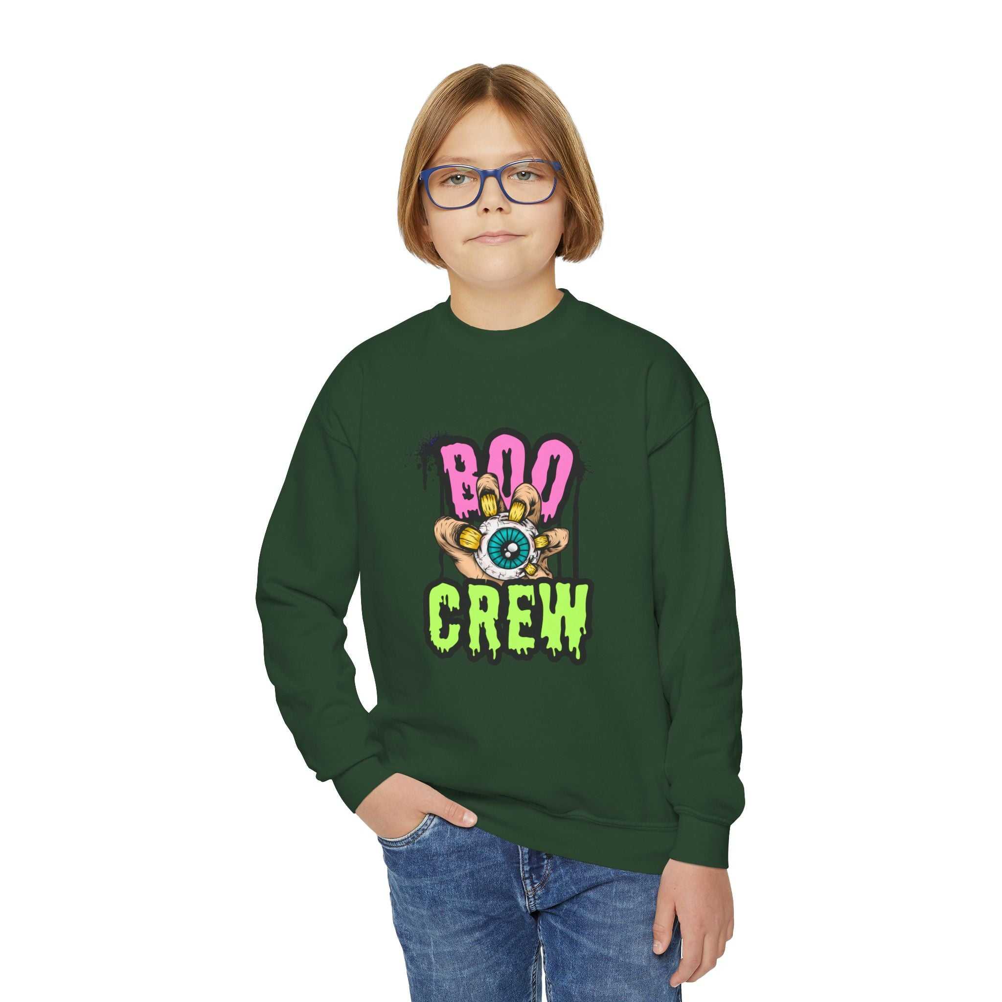 Boo Crew Youth Halloween Sweatshirt