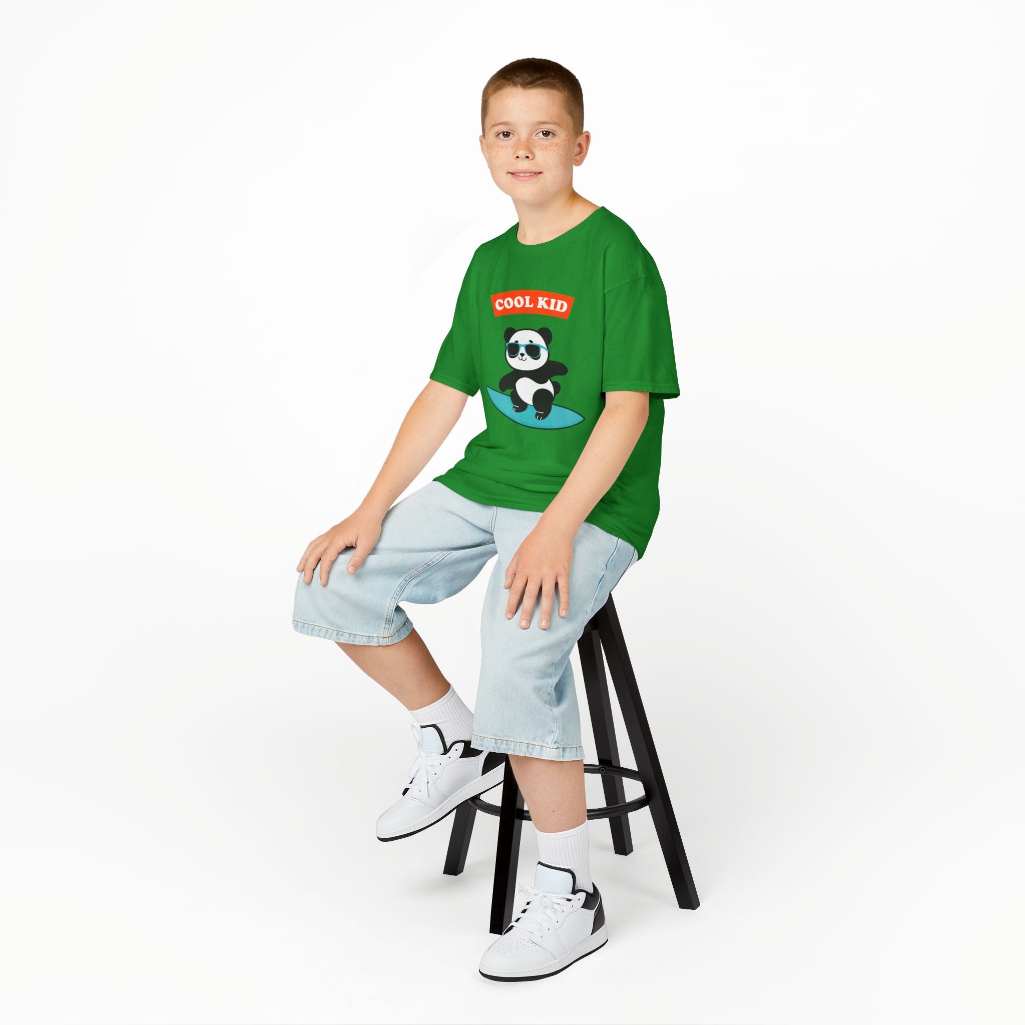 Cool Panda Kid Surfing T-Shirt