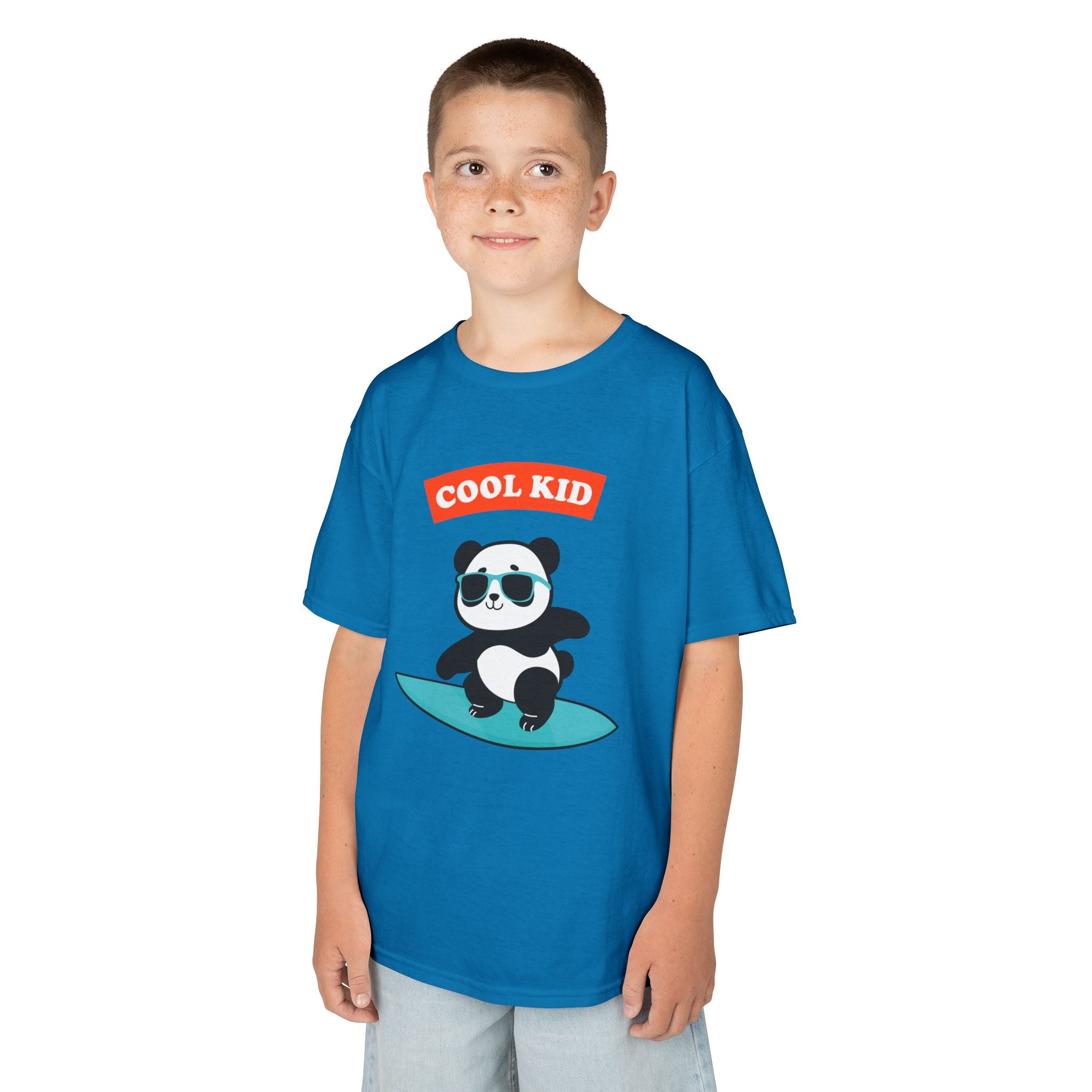 Cool Panda Kid Surfing T-Shirt