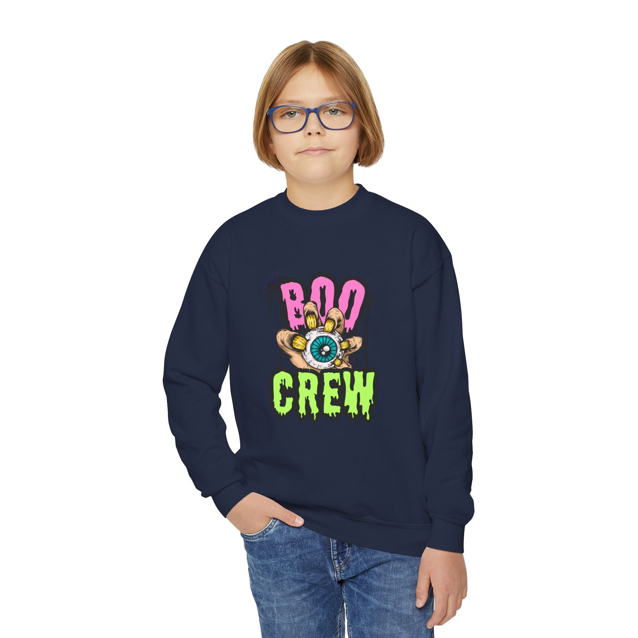 Boo Crew Youth Halloween Sweatshirt