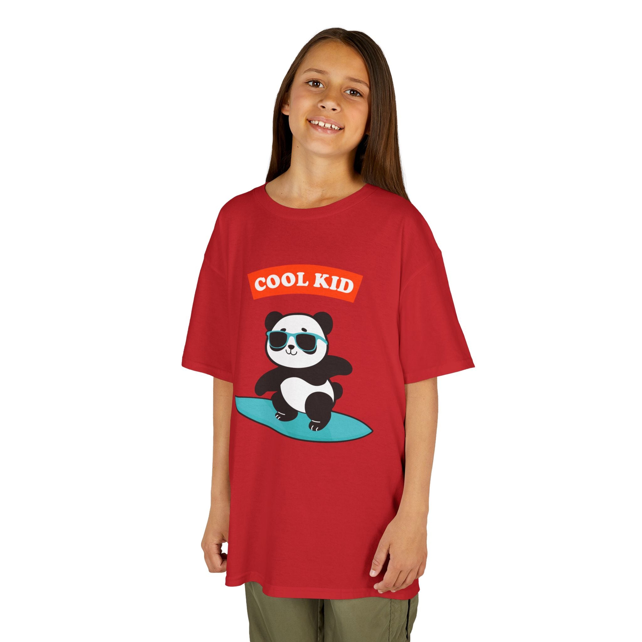 Cool Panda Kid Surfing T-Shirt