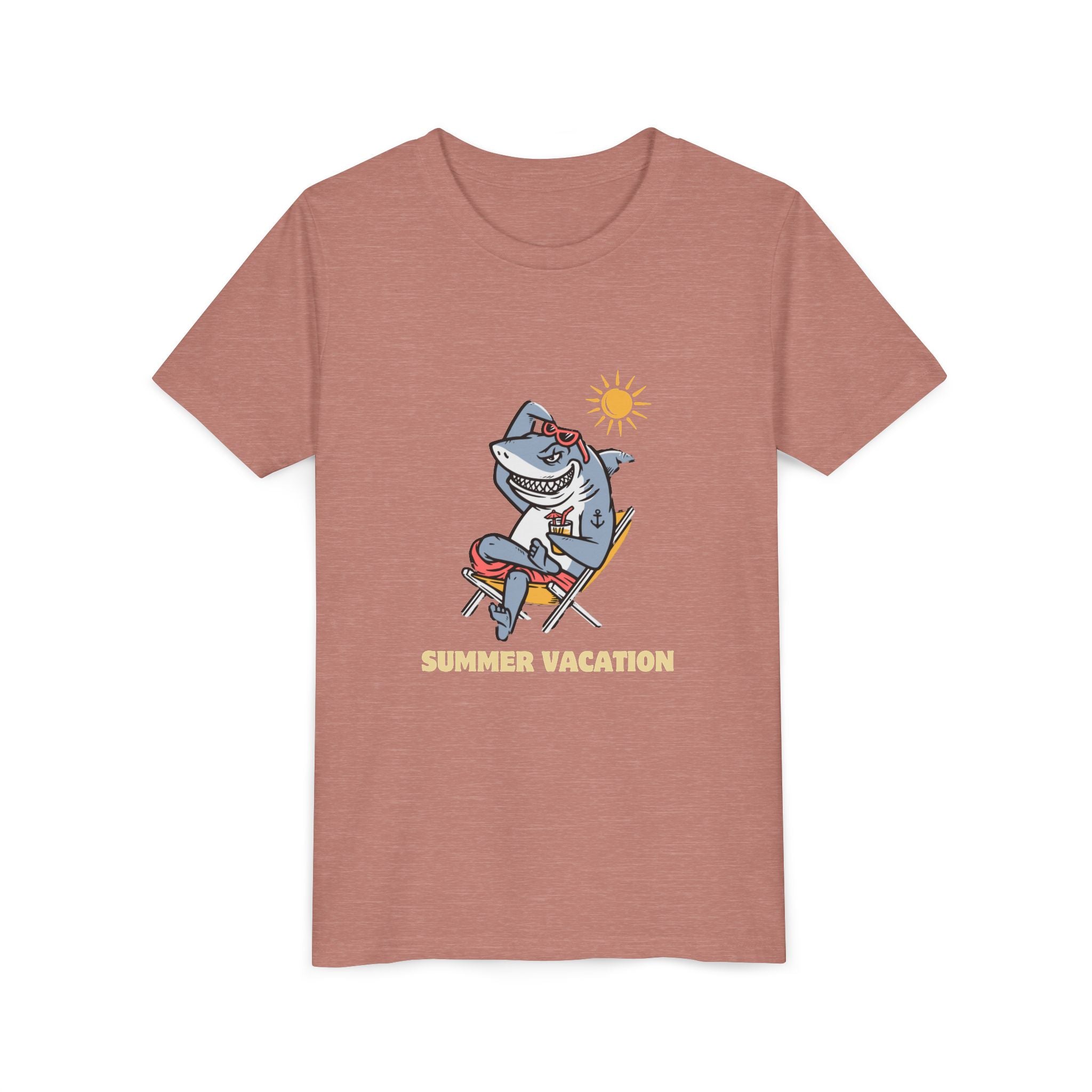 Summer Vacation Shark Youth Tee – Fun Kids Beach Shirt