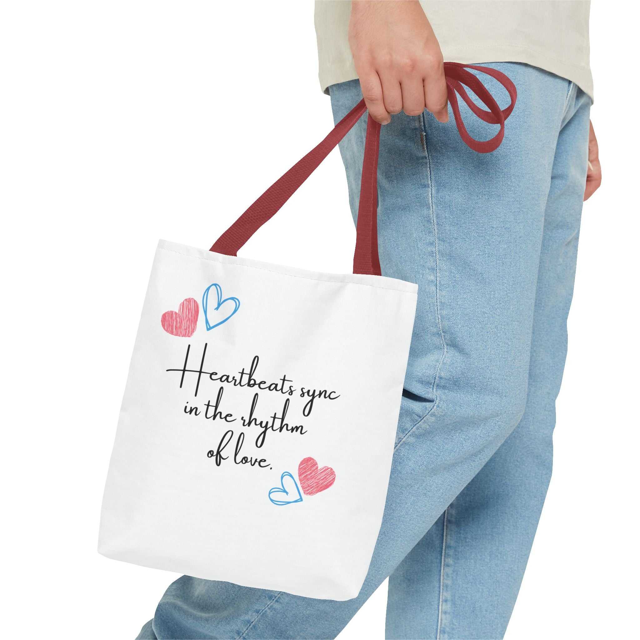 Heartbeats Sync in the Rhythm of Love Tote