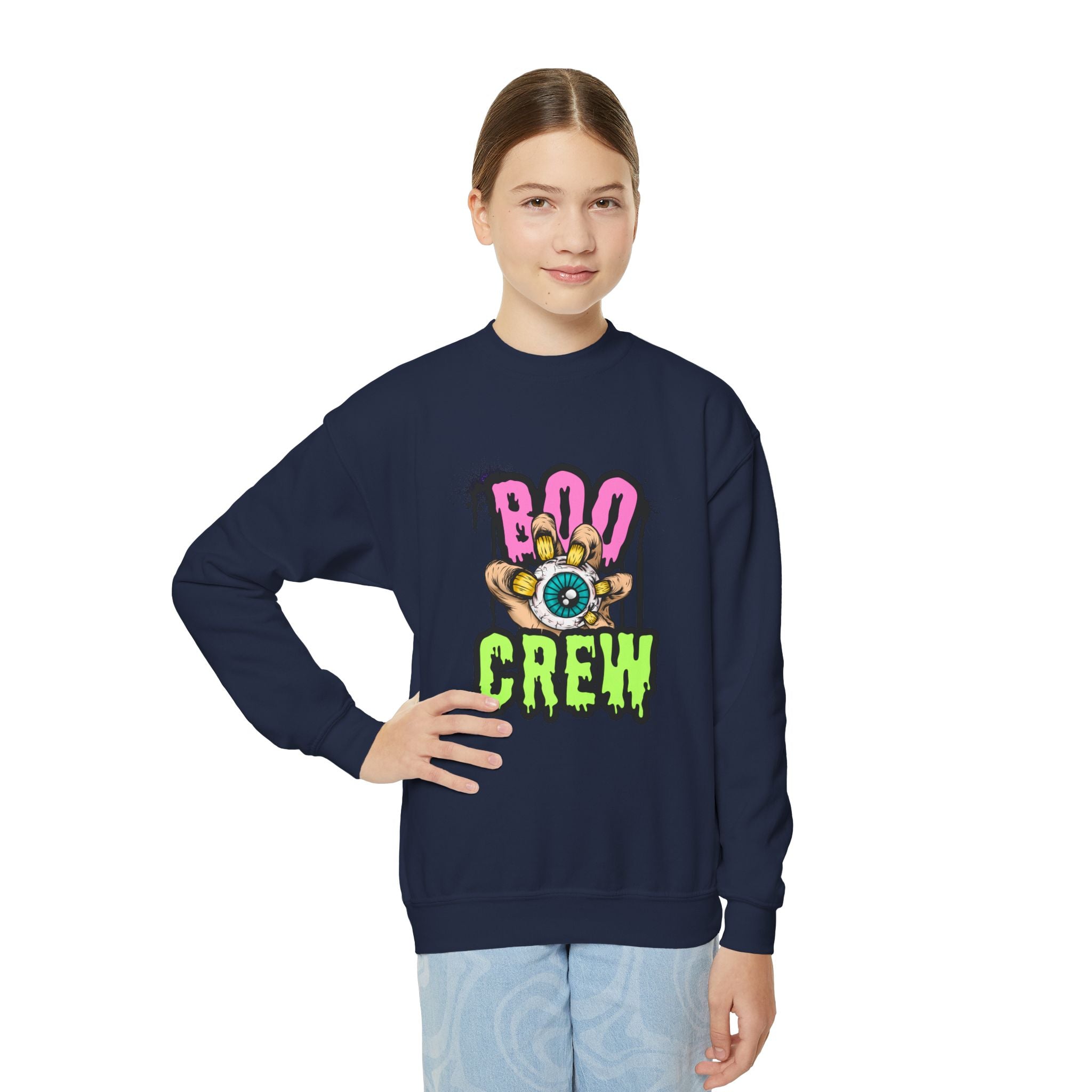 Boo Crew Youth Halloween Sweatshirt