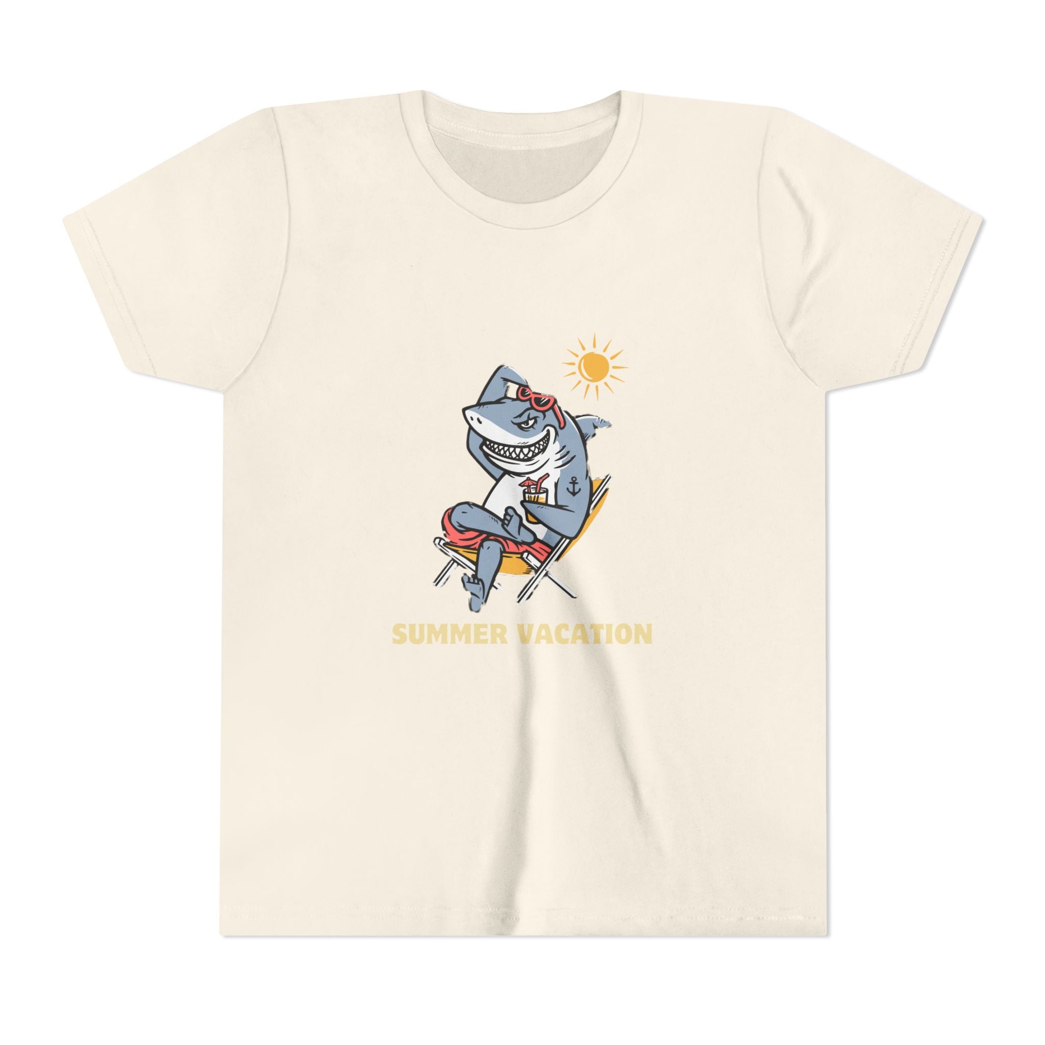 Summer Vacation Shark Youth Tee – Fun Kids Beach Shirt