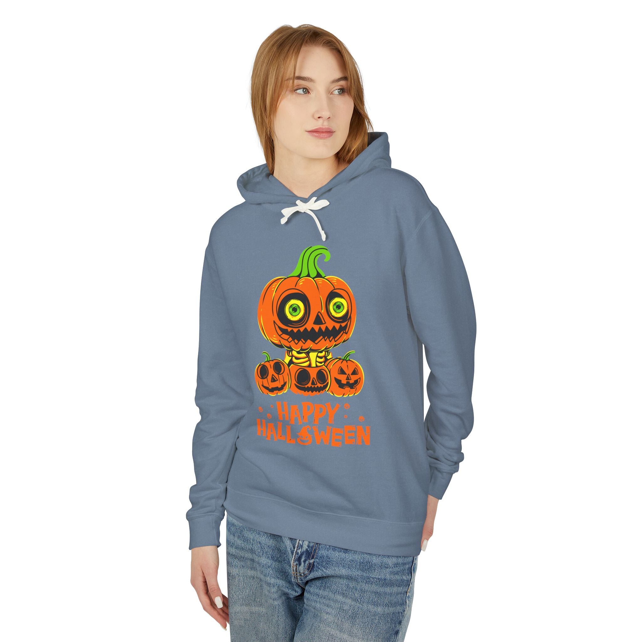 Scary Jack-O'-Lantern Halloween Pumpkin Hoodie