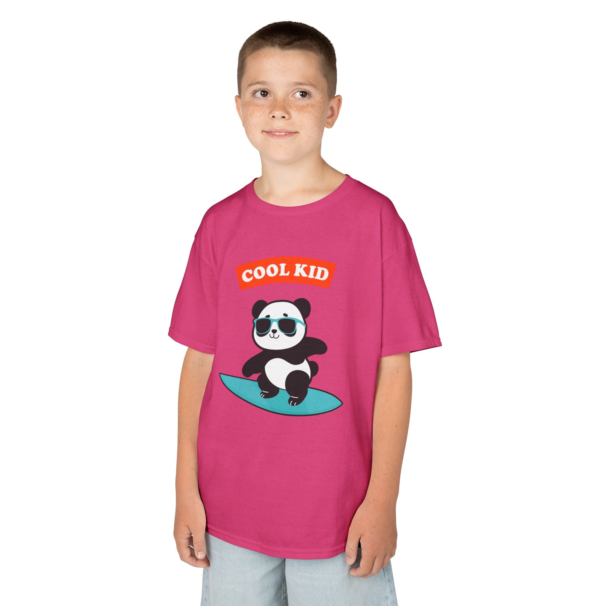 Cool Panda Kid Surfing T-Shirt