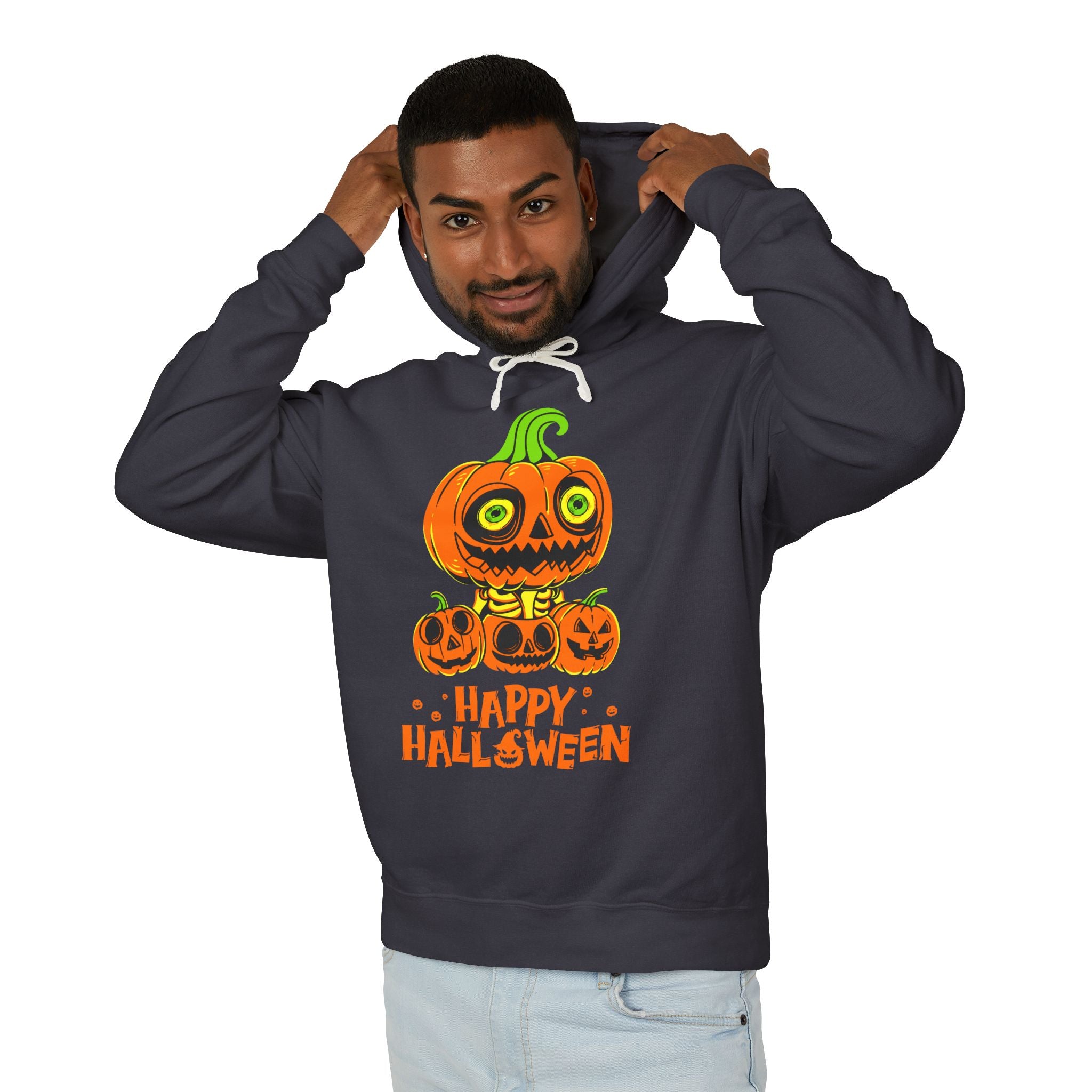 Scary Jack-O'-Lantern Halloween Pumpkin Hoodie