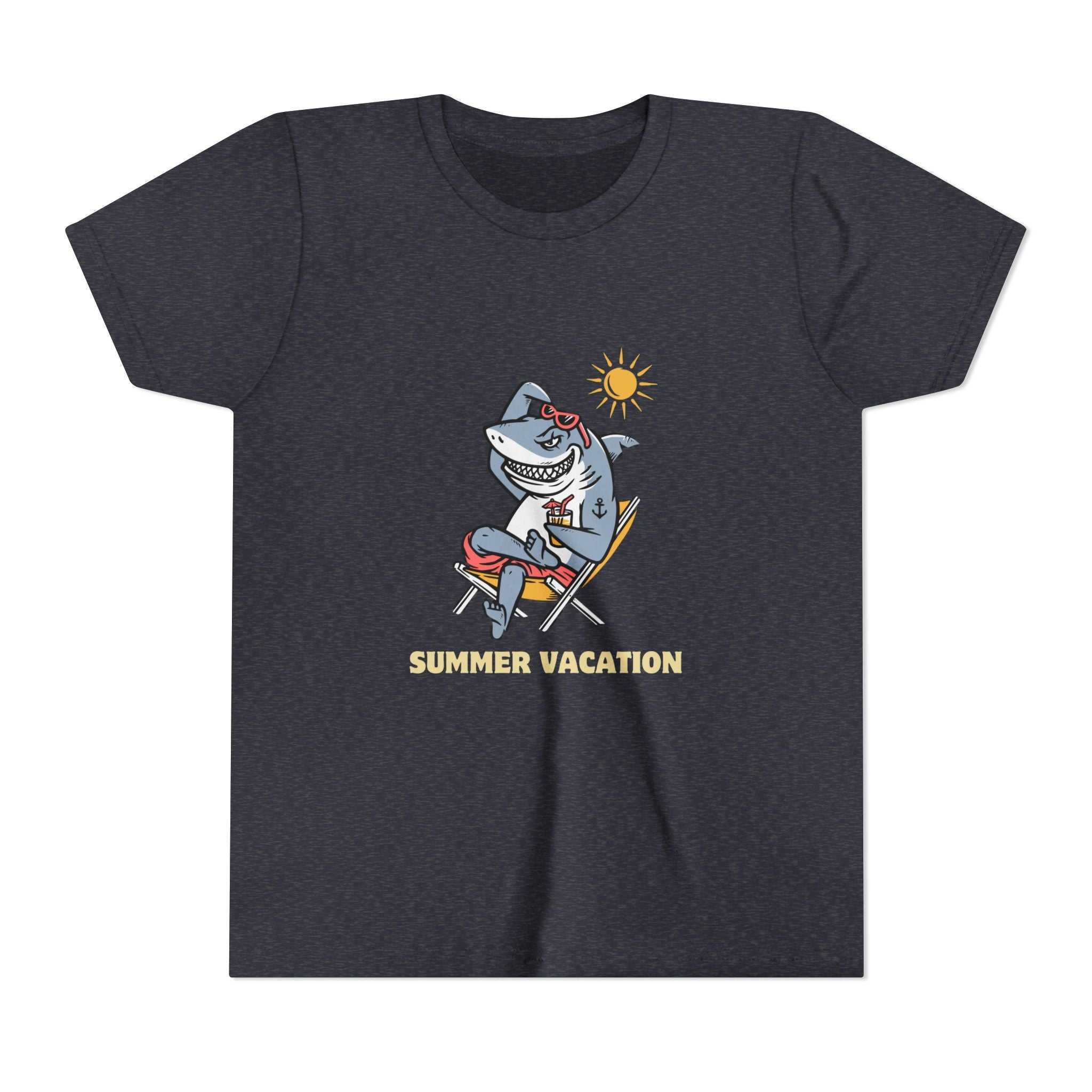 Summer Vacation Shark Youth Tee – Fun Kids Beach Shirt