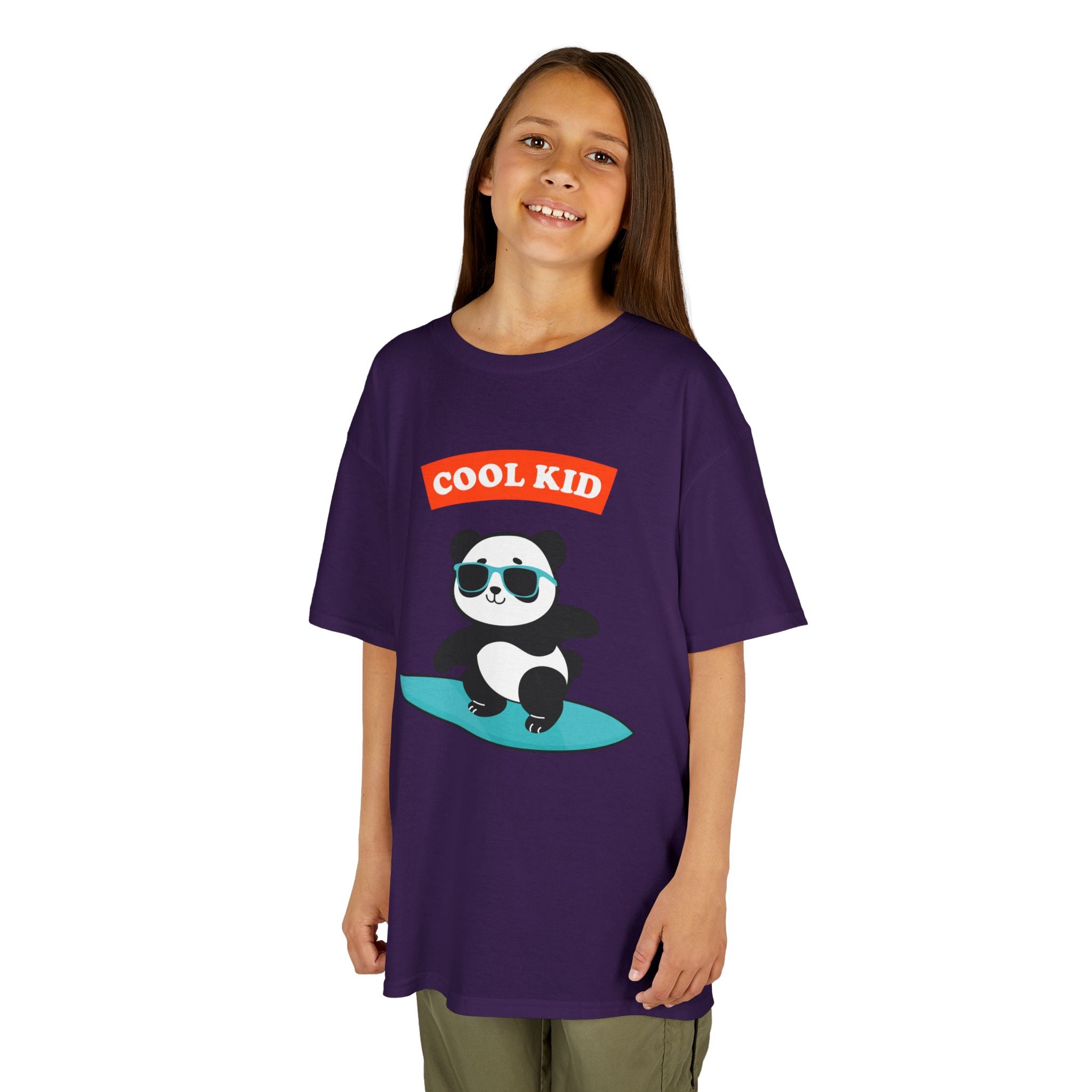 Cool Panda Kid Surfing T-Shirt