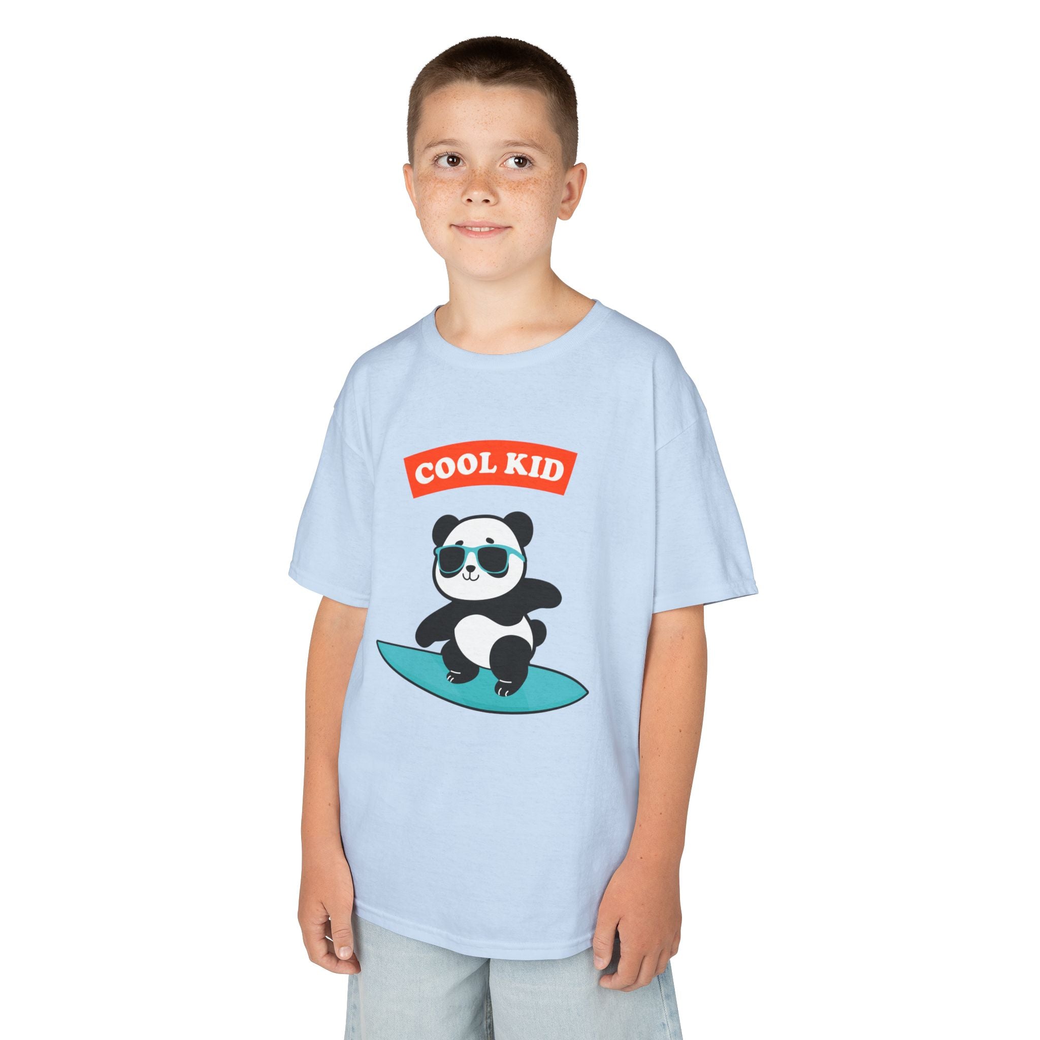 Cool Panda Kid Surfing T-Shirt