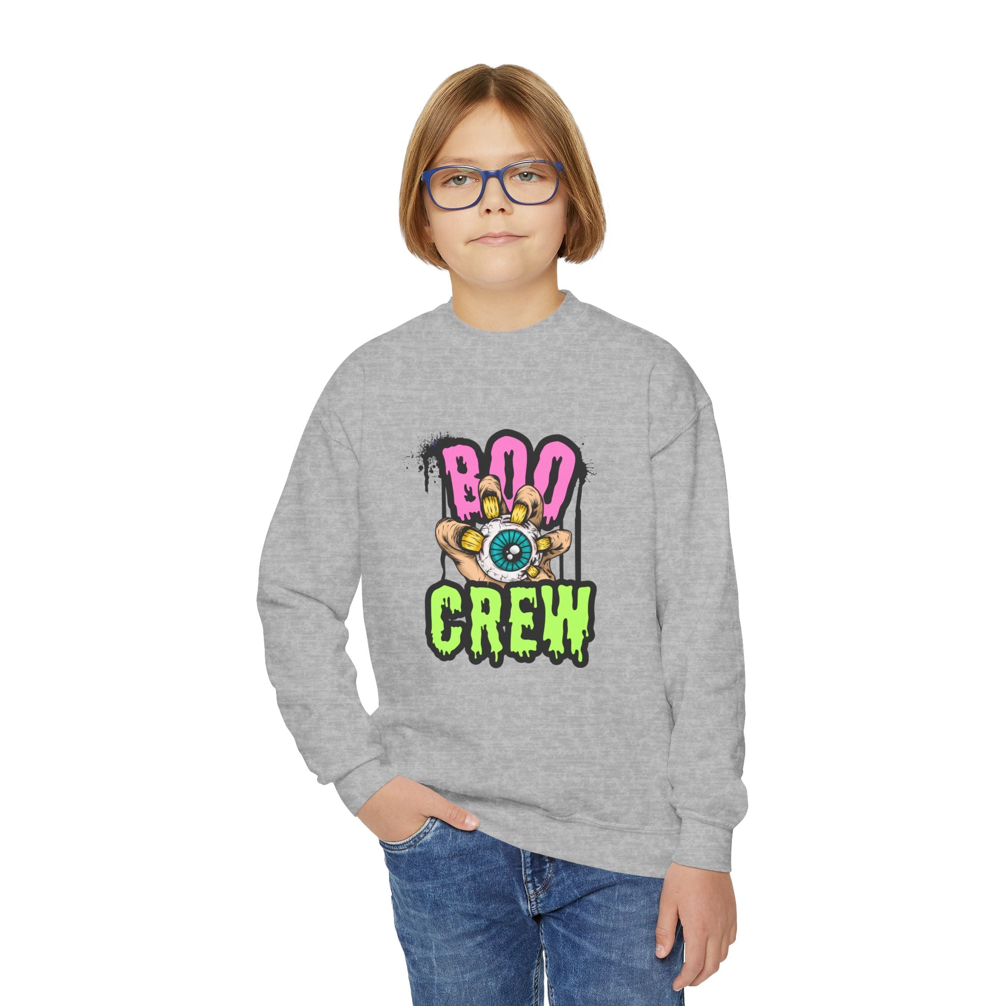 Boo Crew Youth Halloween Sweatshirt