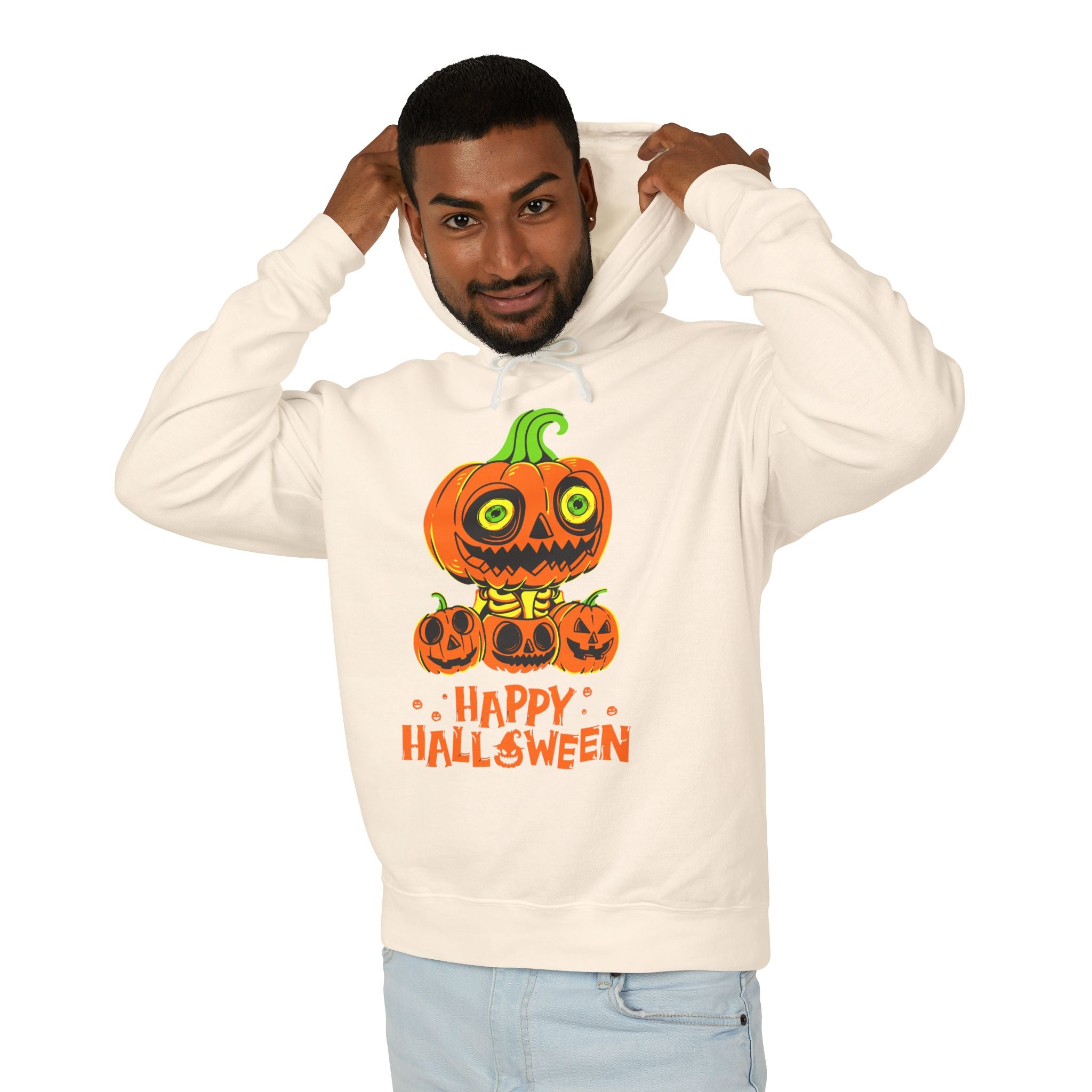 Scary Jack-O'-Lantern Halloween Pumpkin Hoodie
