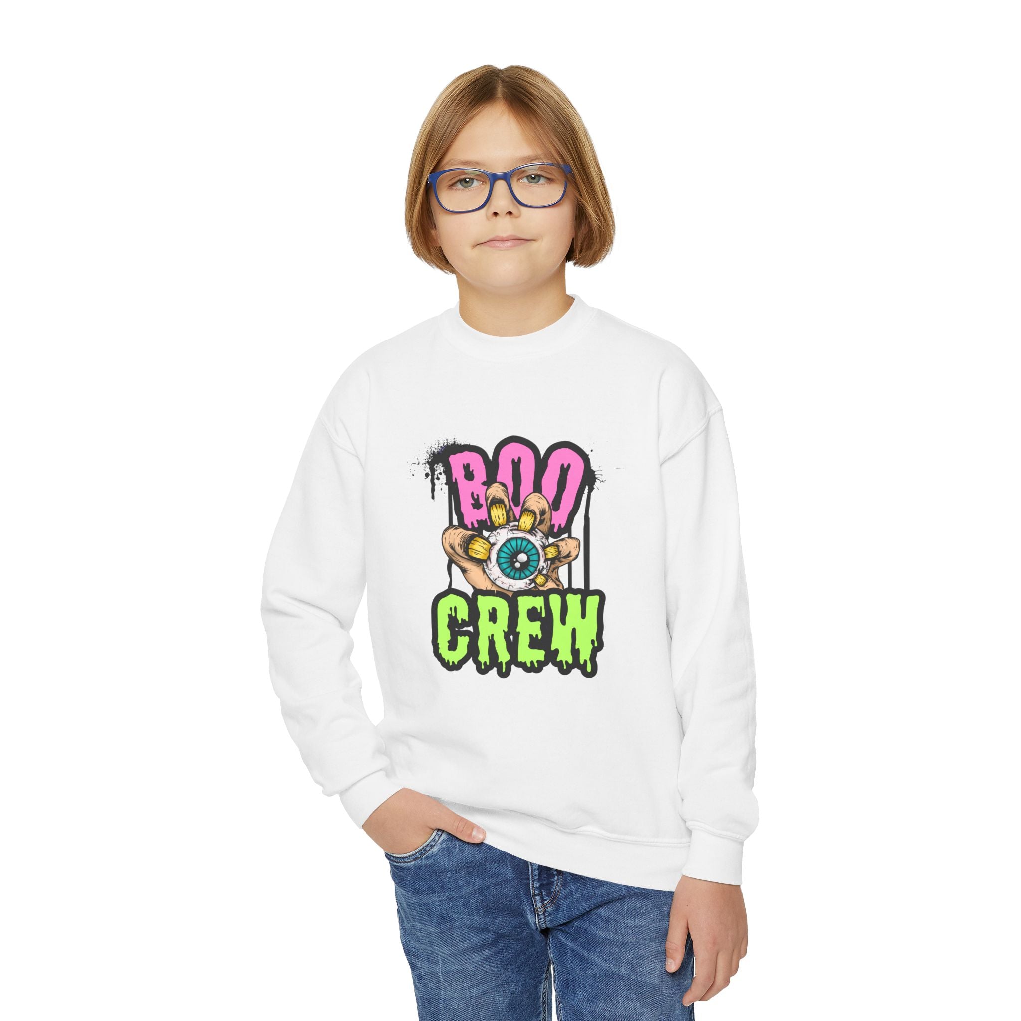 Boo Crew Youth Halloween Sweatshirt