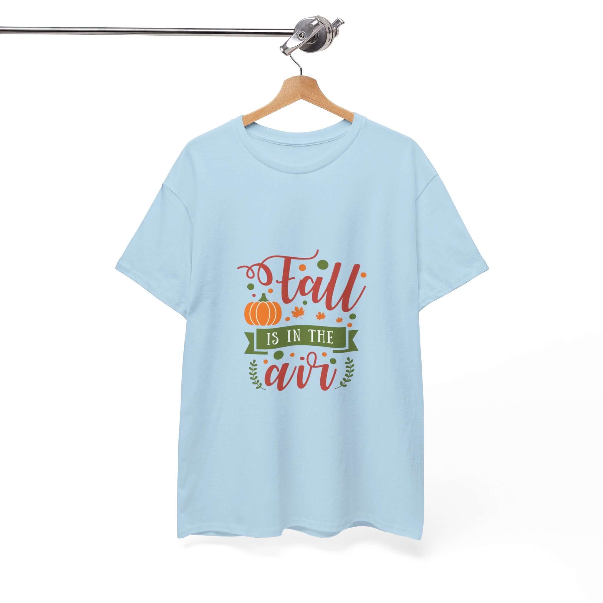 Youth T-shirt with fall-themed graphic and pumpkin for seasonal clothing