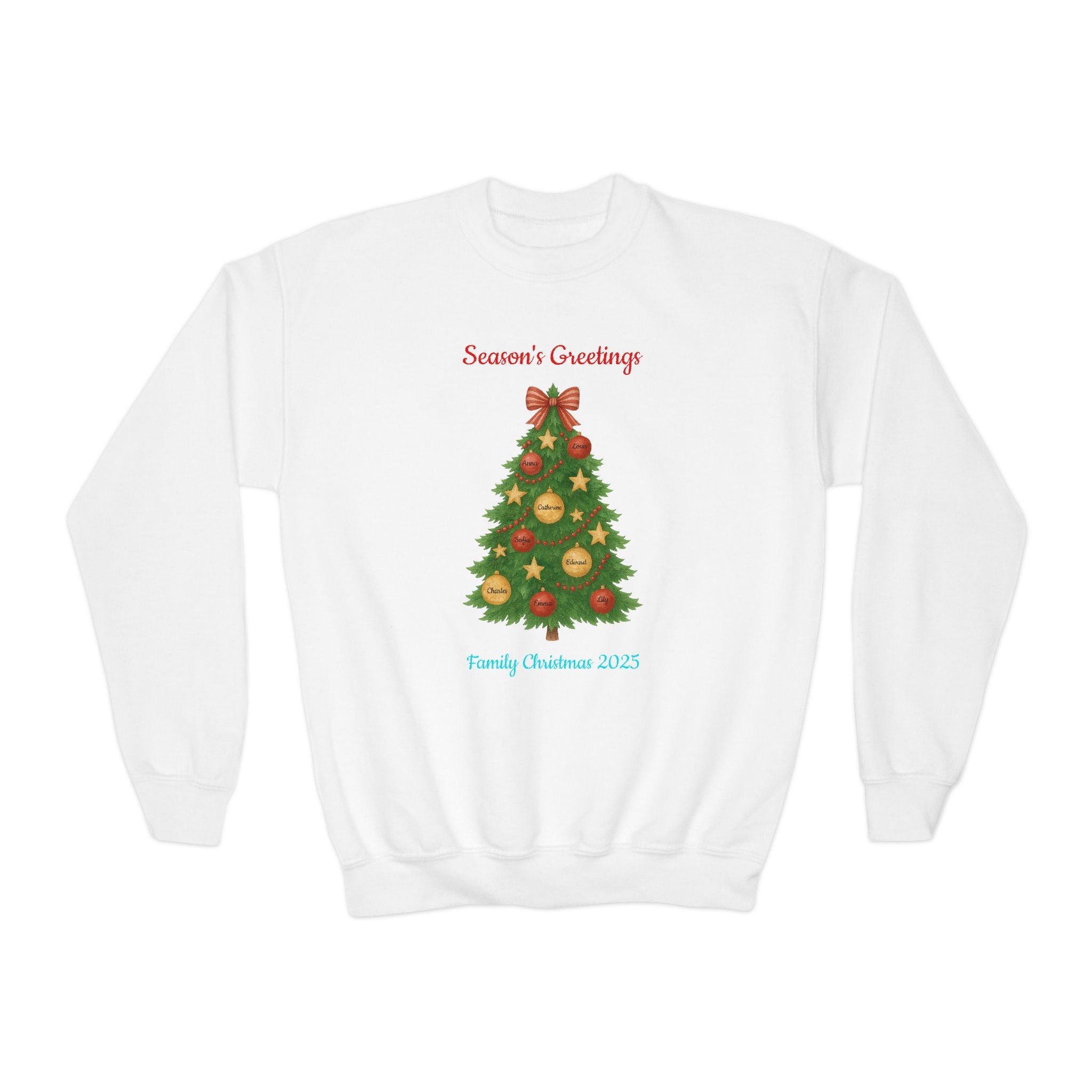 "Season's Greetings" Youth Christmas Crewneck Sweatshirt
