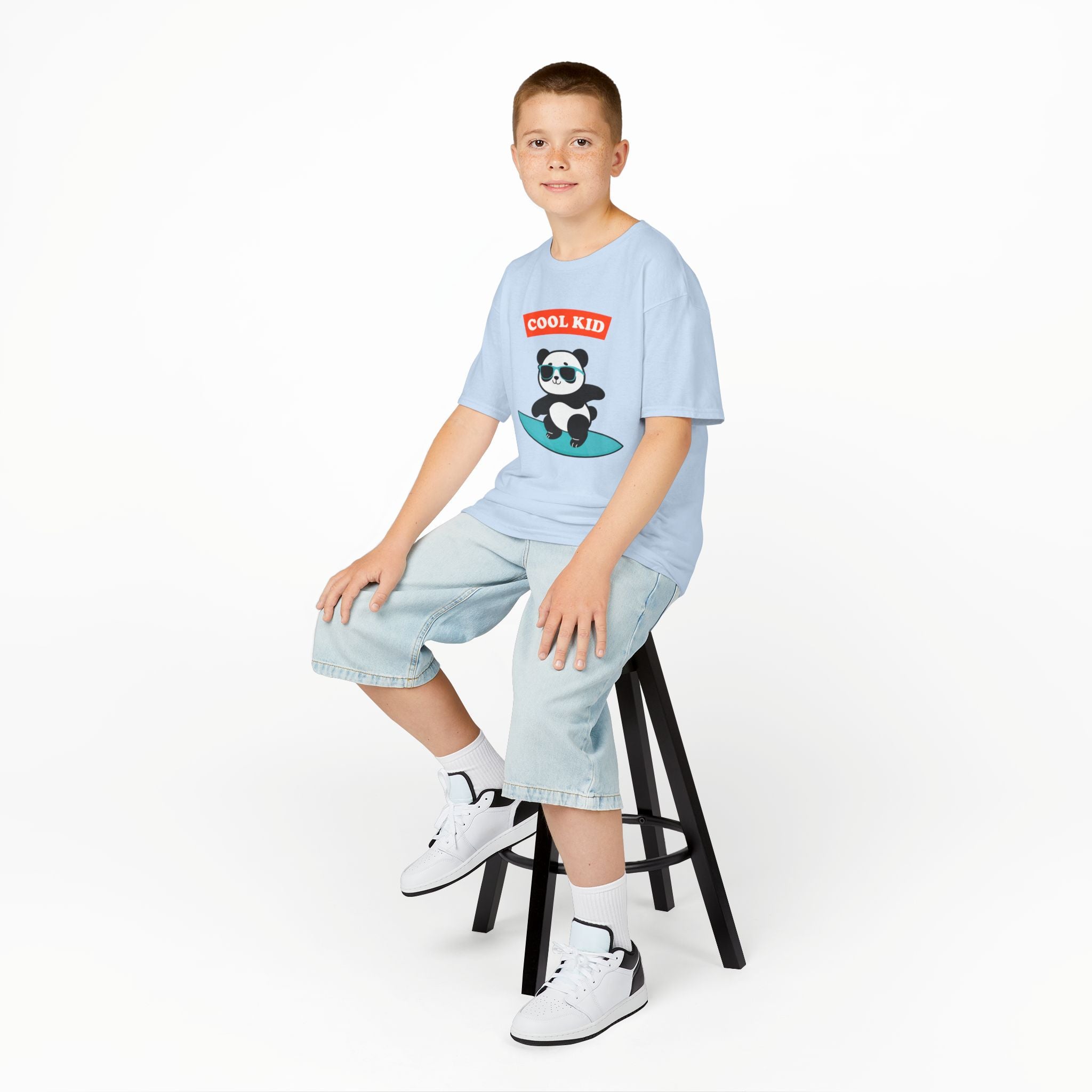 Cool Panda Kid Surfing T-Shirt