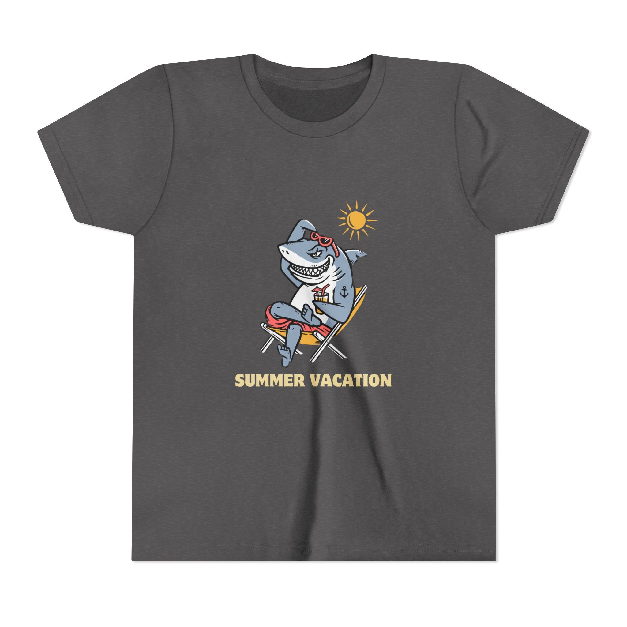 Summer Vacation Shark Youth Tee – Fun Kids Beach Shirt