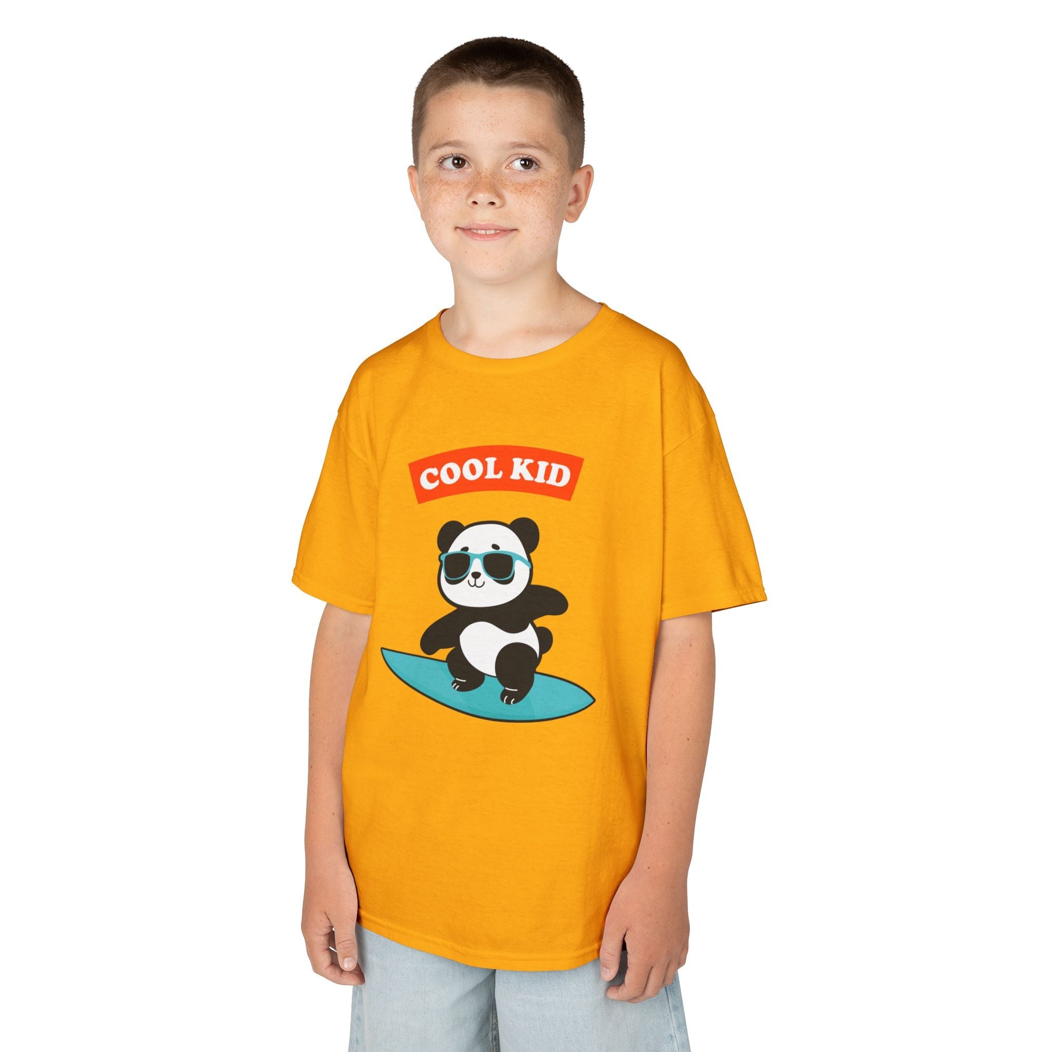 Cool Panda Kid Surfing T-Shirt