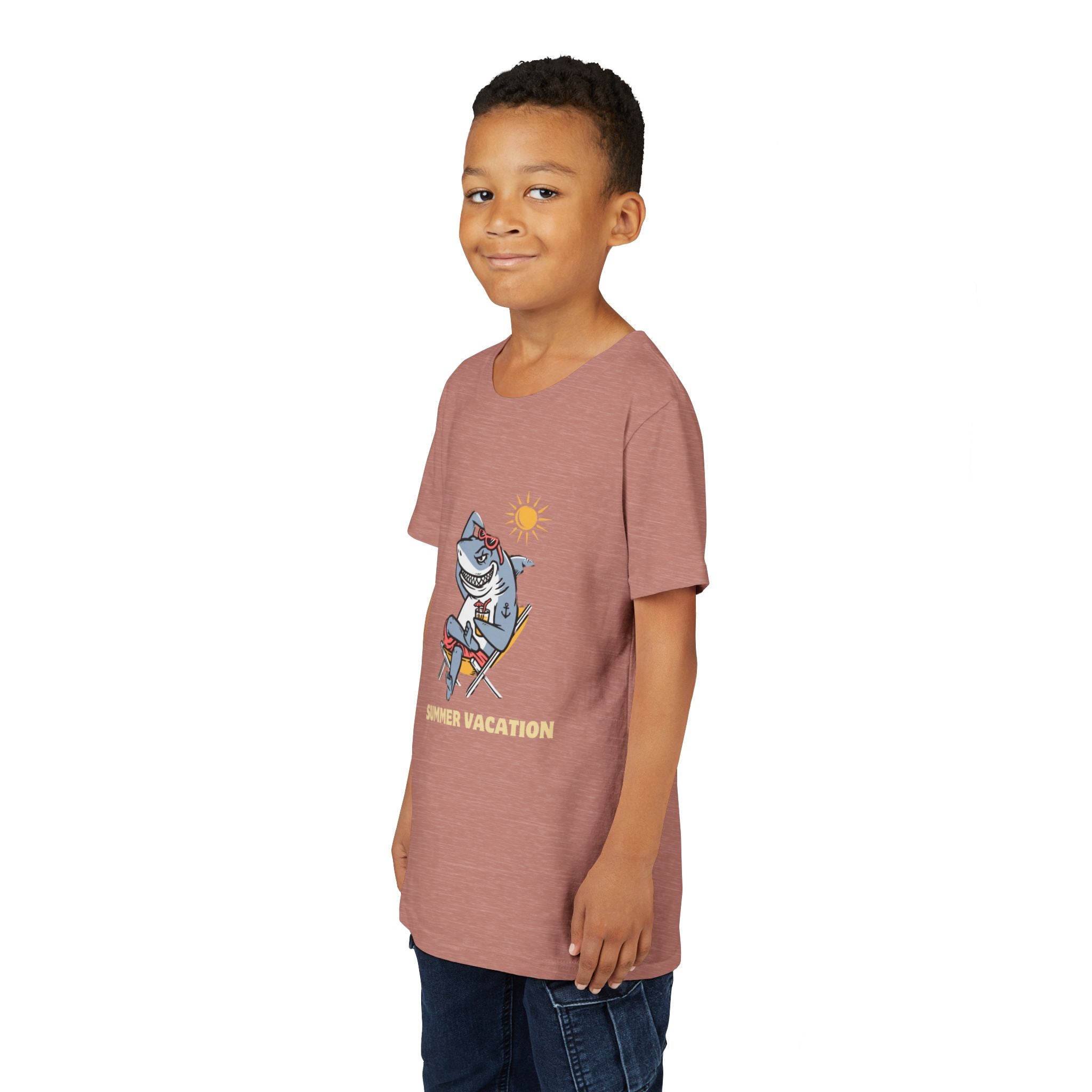 Summer Vacation Shark Youth Tee – Fun Kids Beach Shirt