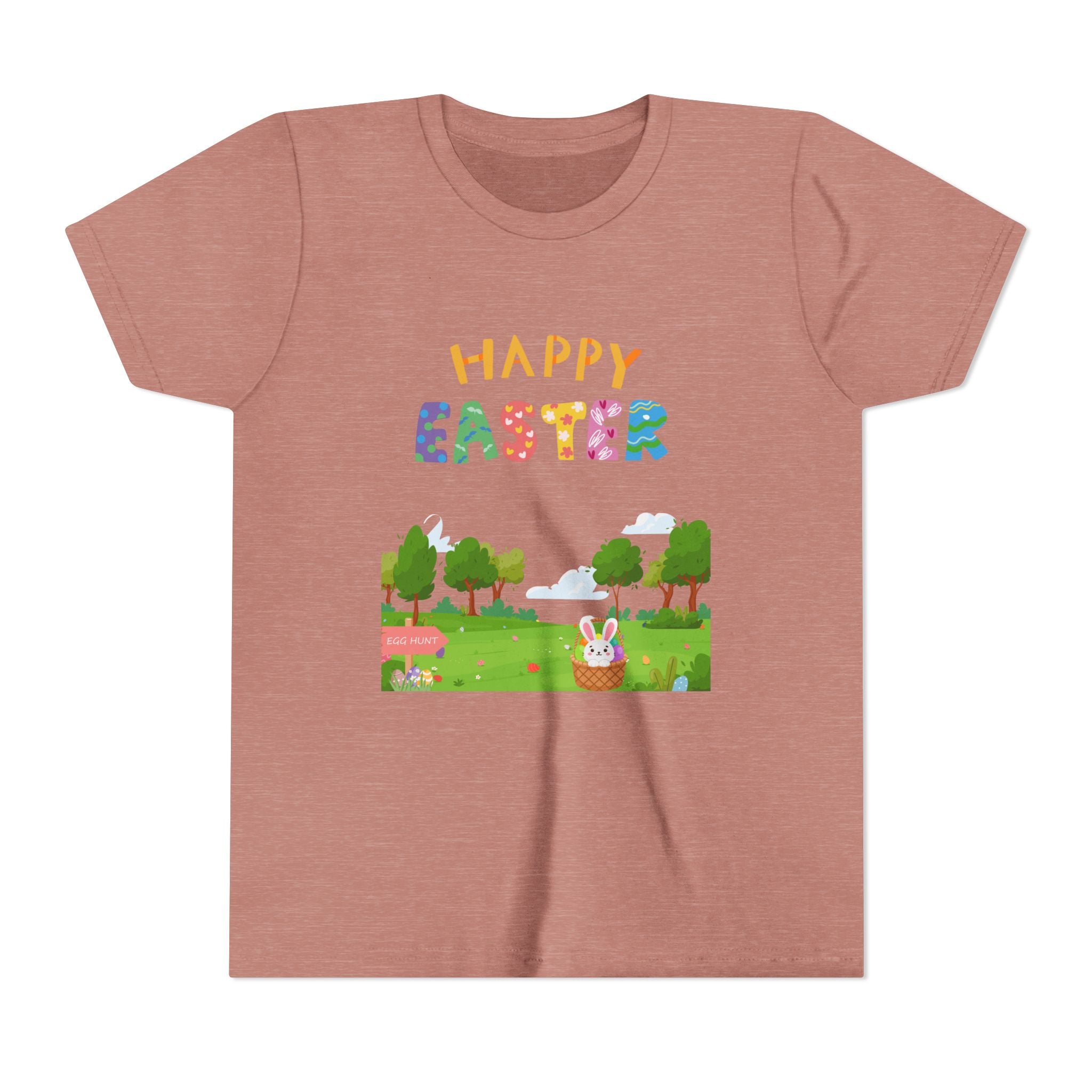 Happy Easter Bunny Meadow Kids Tee