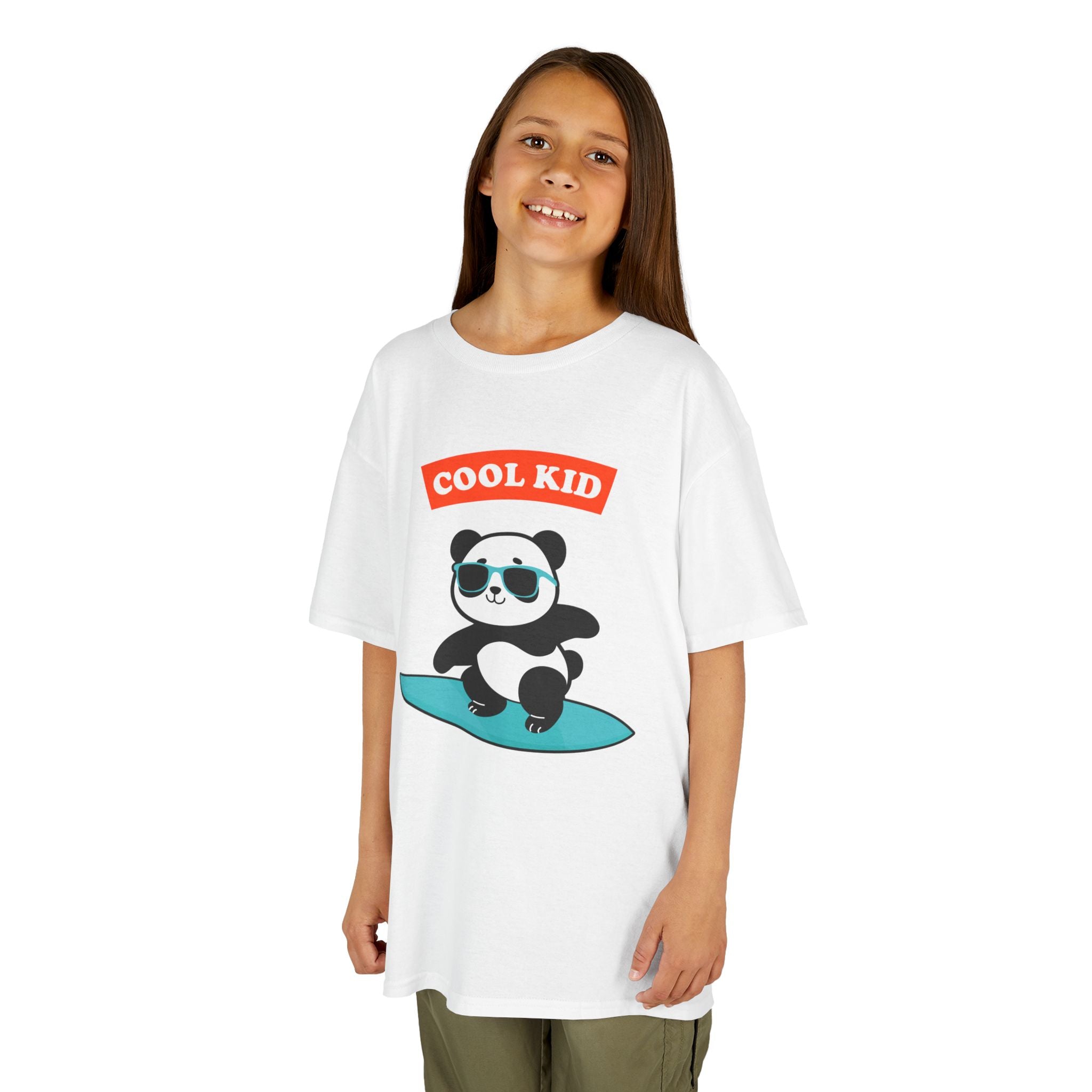 Cool Panda Kid Surfing T-Shirt
