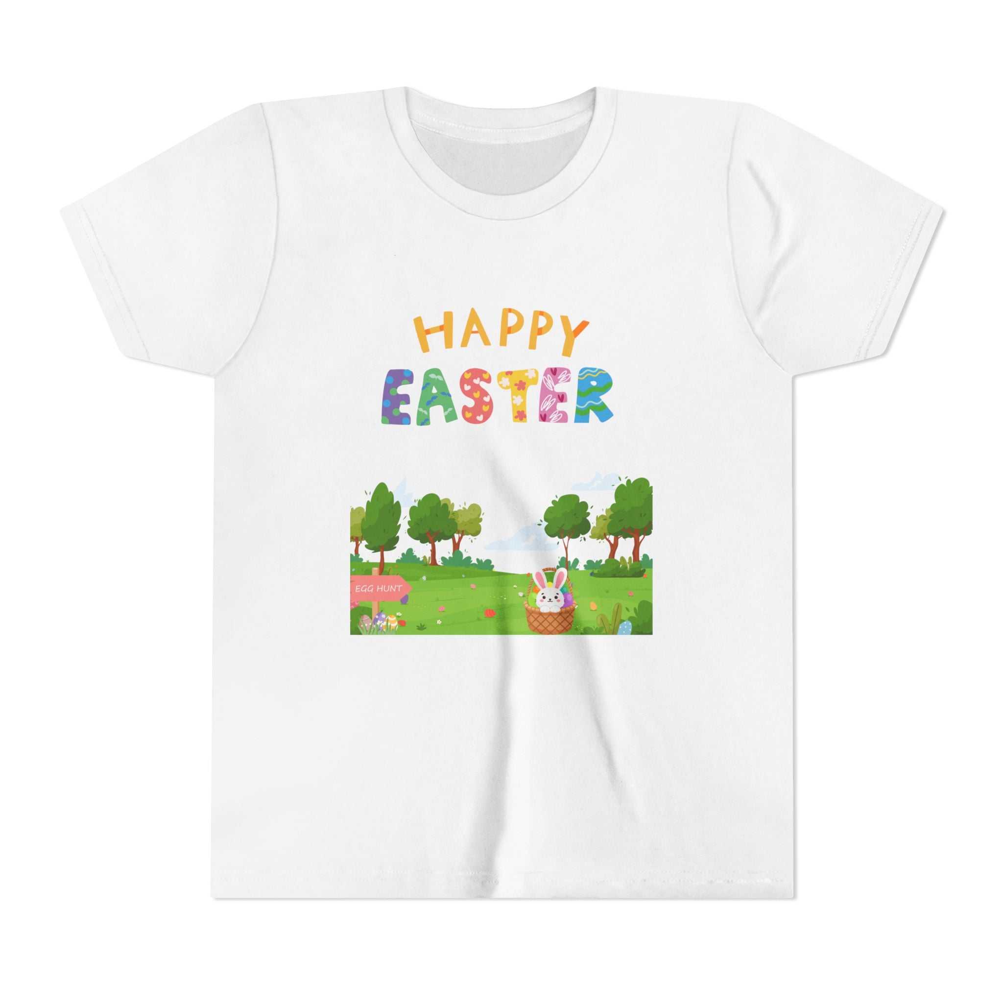 Happy Easter Bunny Meadow Kids Tee