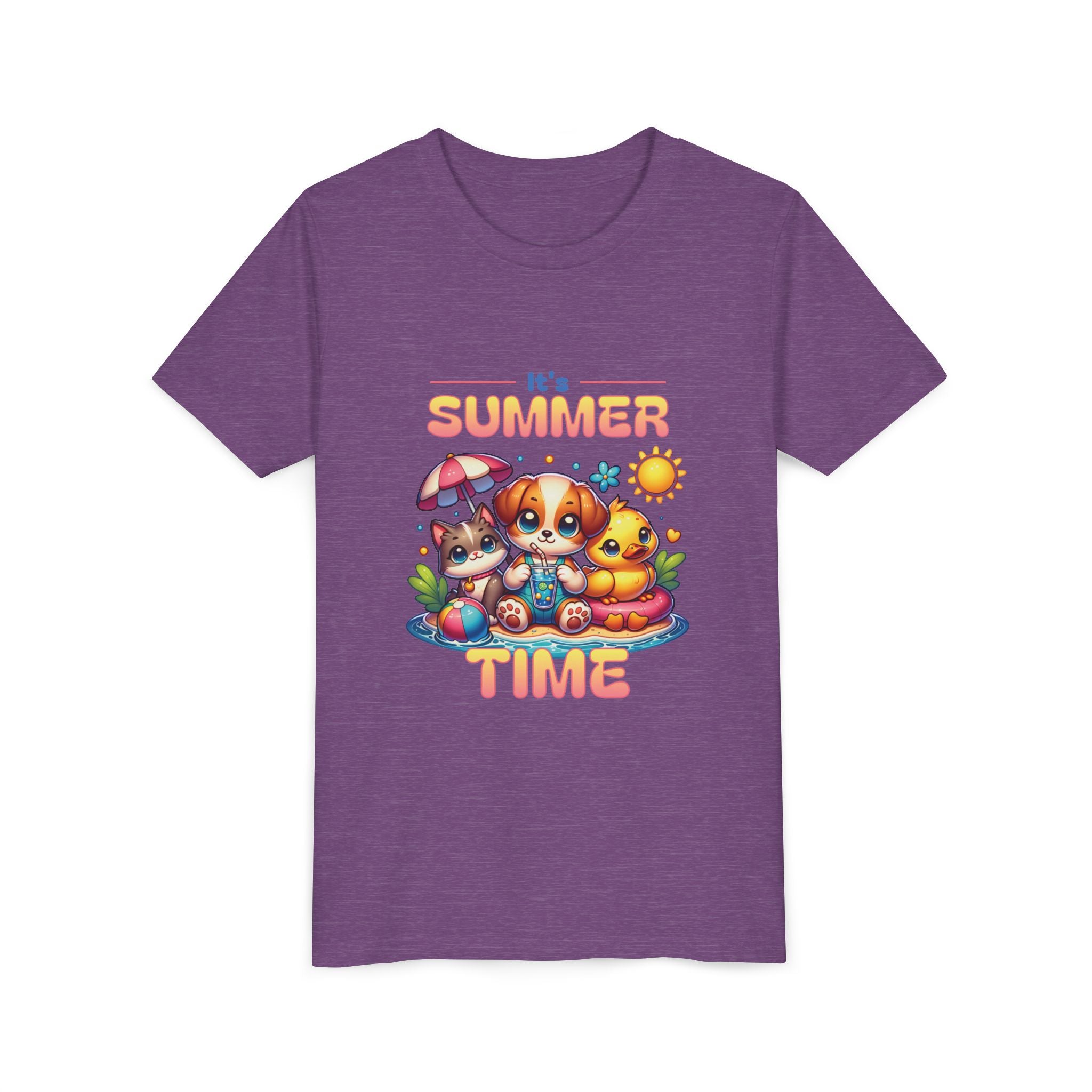 Sunny Summer Vacation Kids Crewneck Tee
