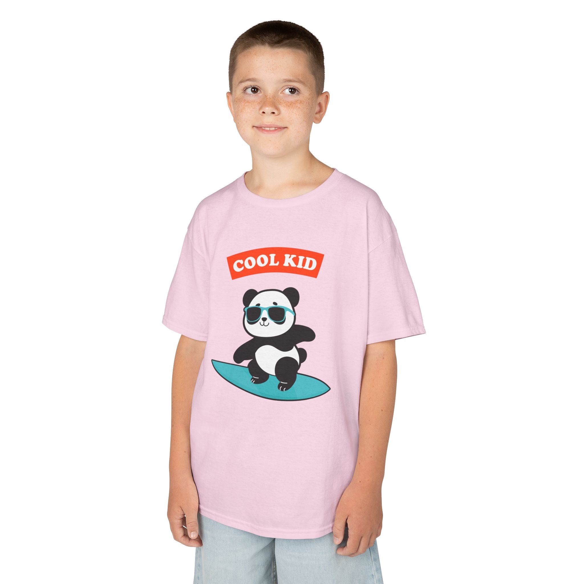 Cool Panda Kid Surfing T-Shirt