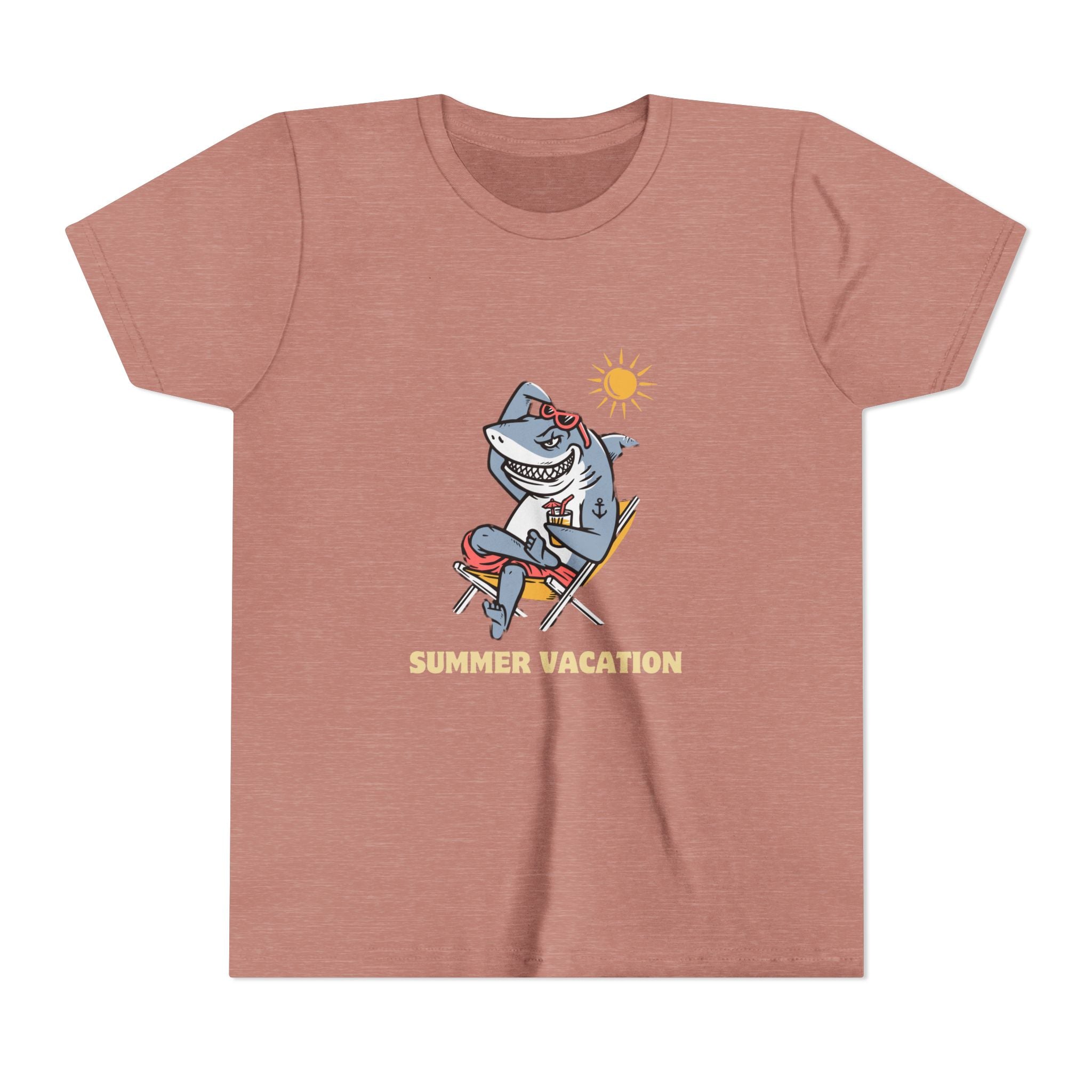 Summer Vacation Shark Youth Tee – Fun Kids Beach Shirt