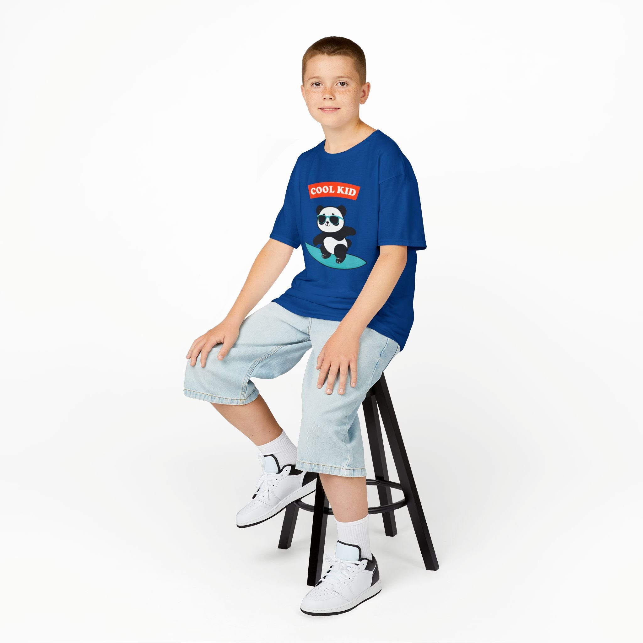 Cool Panda Kid Surfing T-Shirt