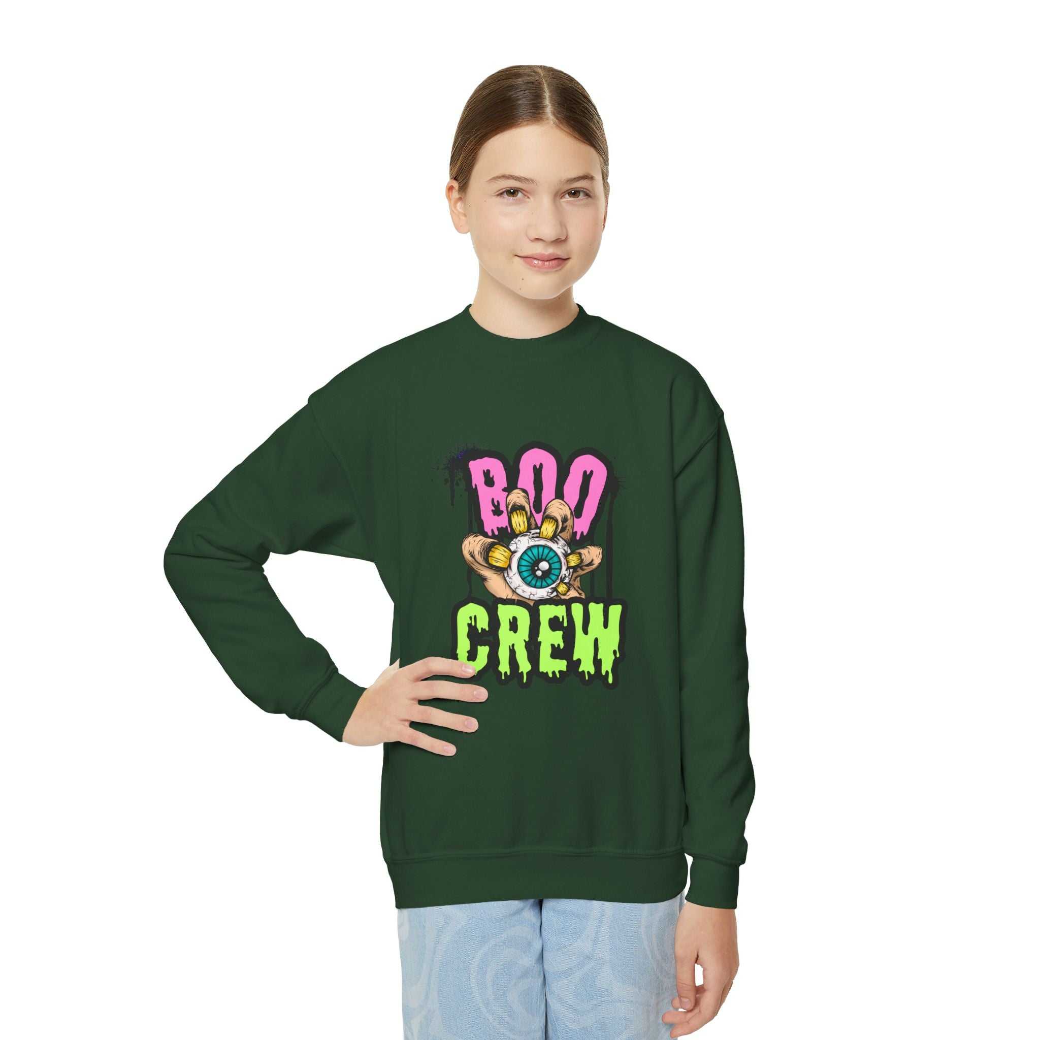 Boo Crew Youth Halloween Sweatshirt