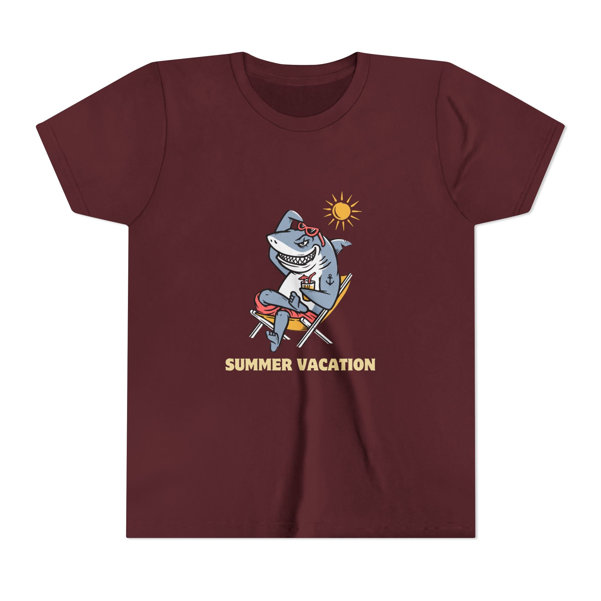 Summer Vacation Shark Youth Tee – Fun Kids Beach Shirt