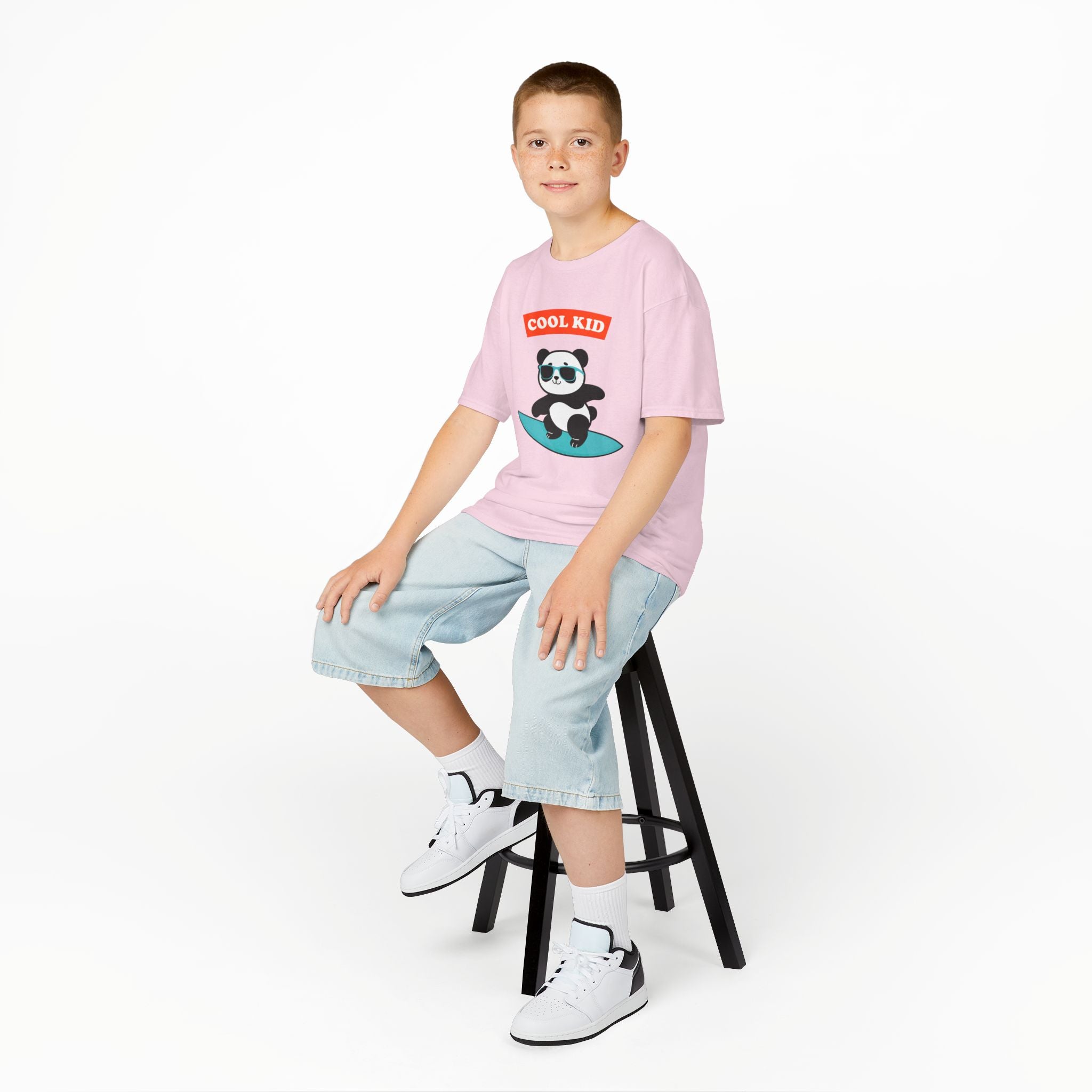Cool Panda Kid Surfing T-Shirt