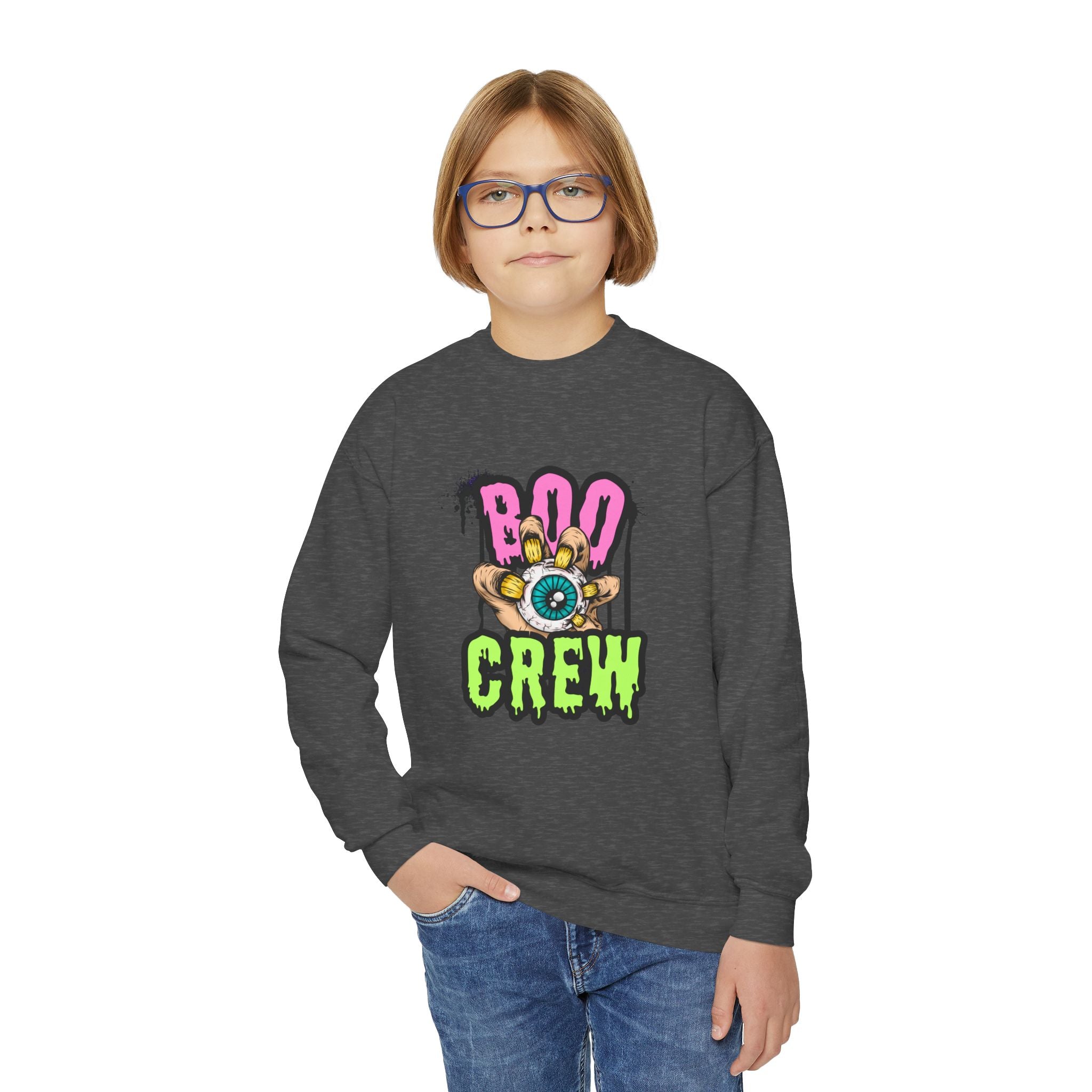 Boo Crew Youth Halloween Sweatshirt