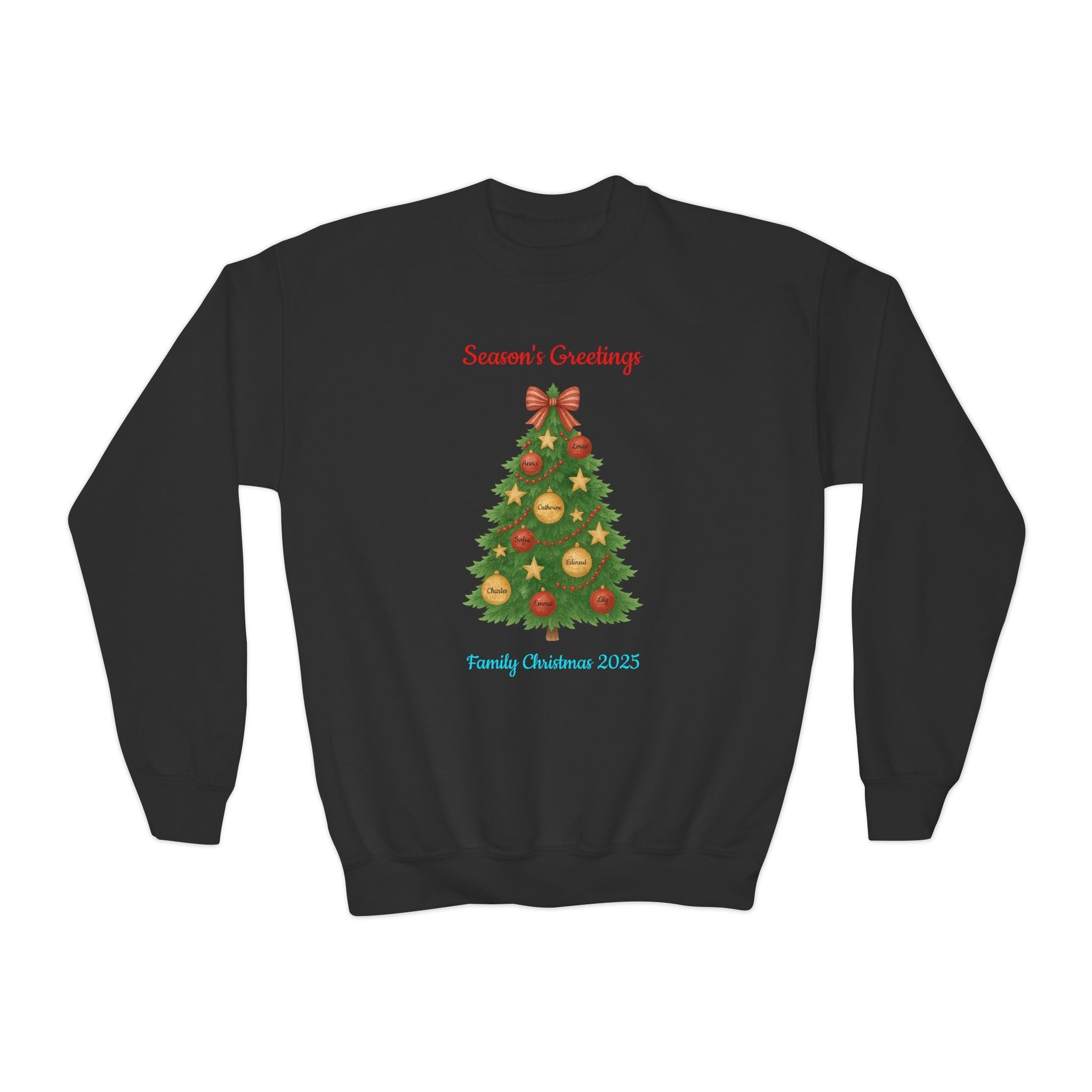 "Season's Greetings" Youth Christmas Crewneck Sweatshirt