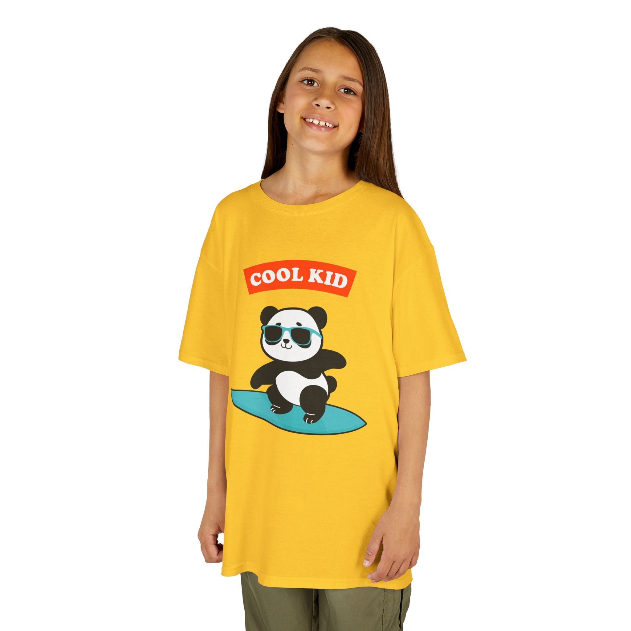 Cool Panda Kid Surfing T-Shirt